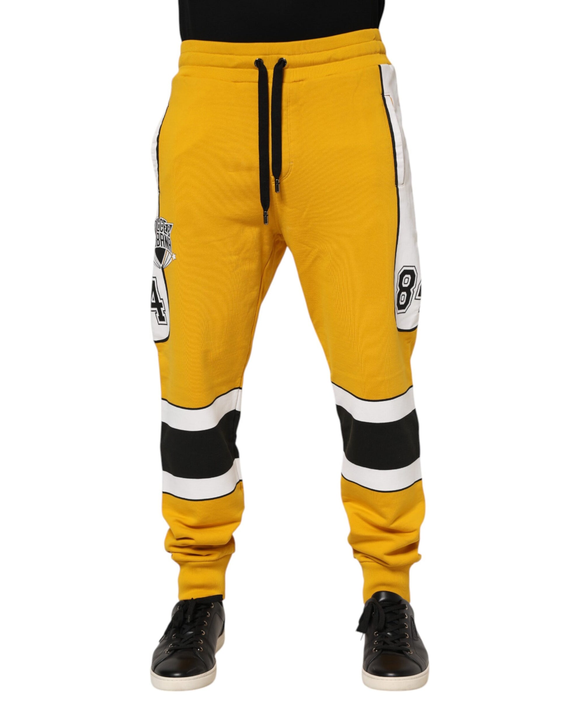 Dolce & Gabbana Yellow Athletic Pants for Men