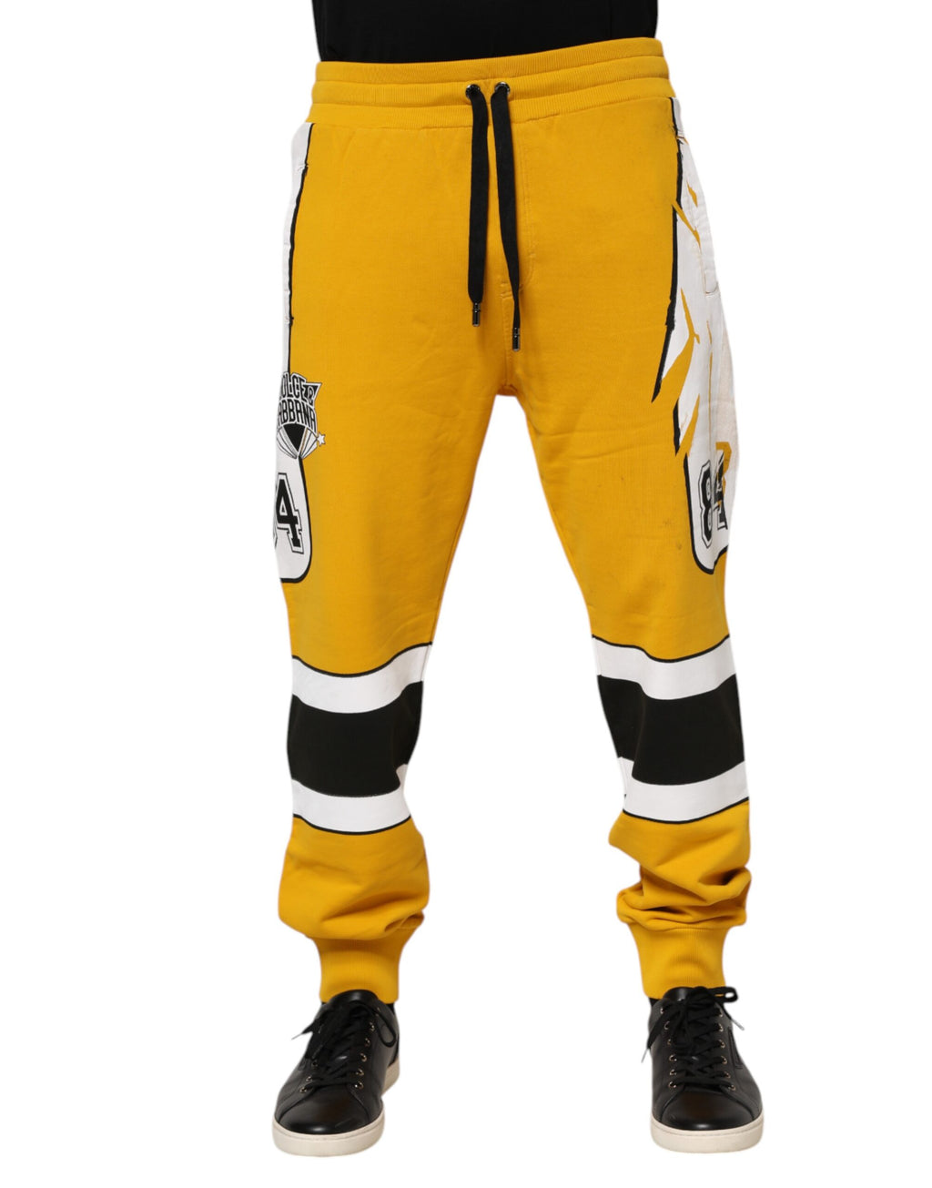 Dolce & Gabbana Yellow Athletic Pants for Men
