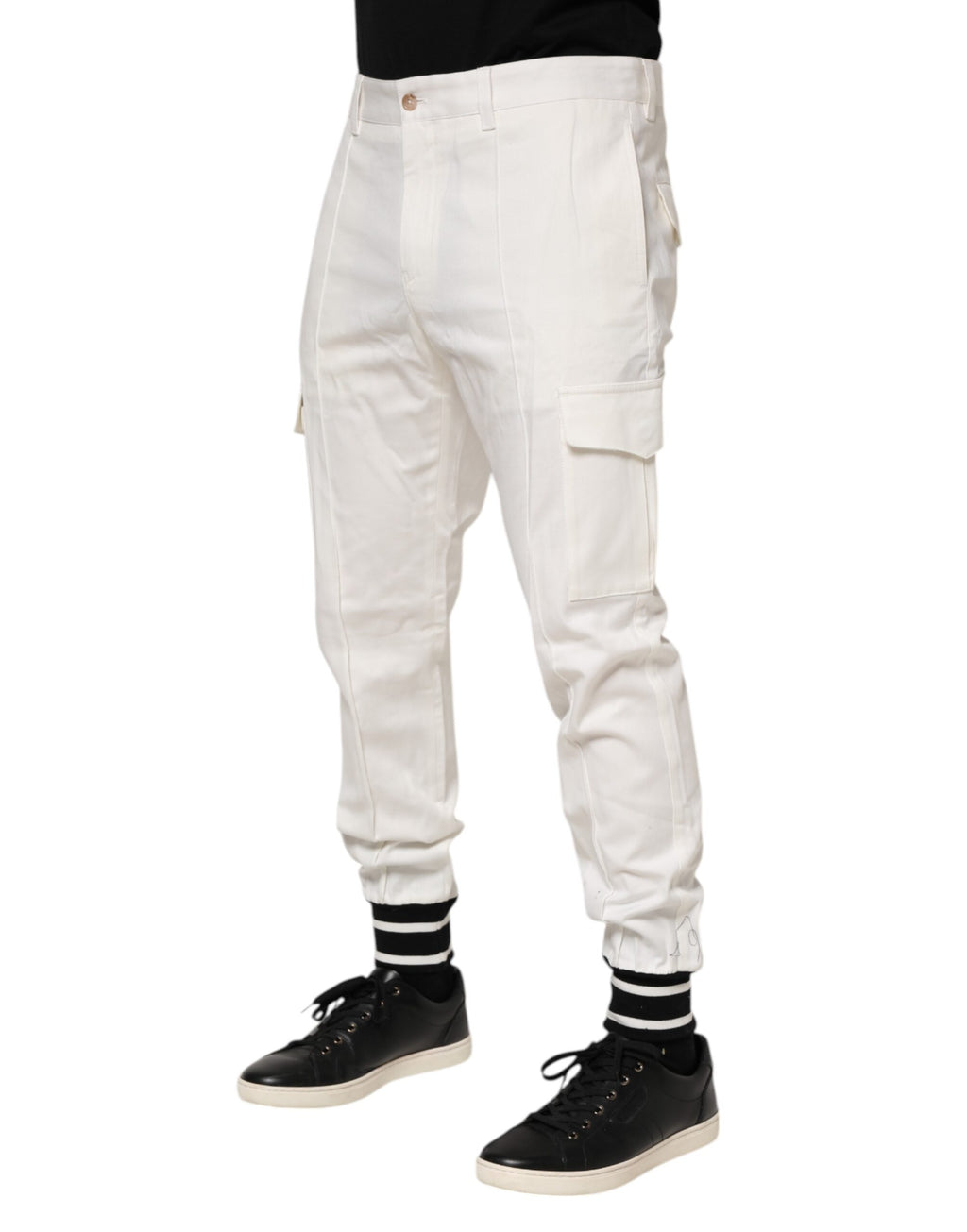 Dolce & Gabbana White Athletic Pants for Men detail view