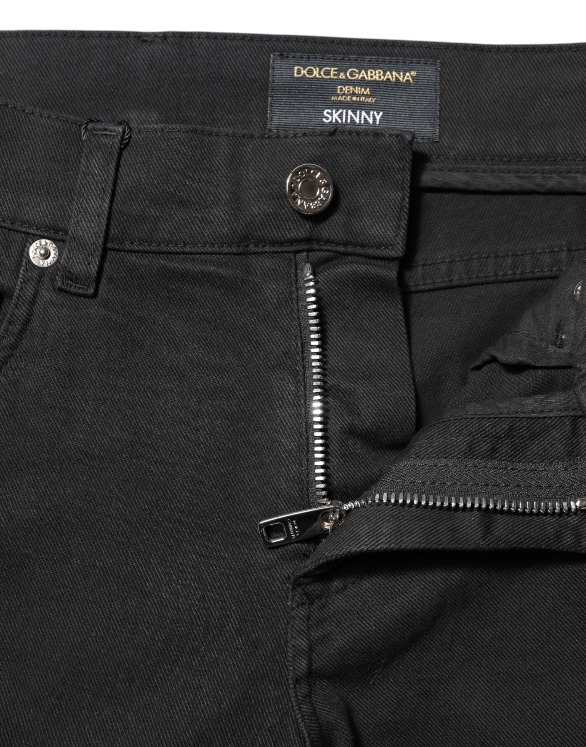Dolce & Gabbana Black Skinny Jeans for Men side view