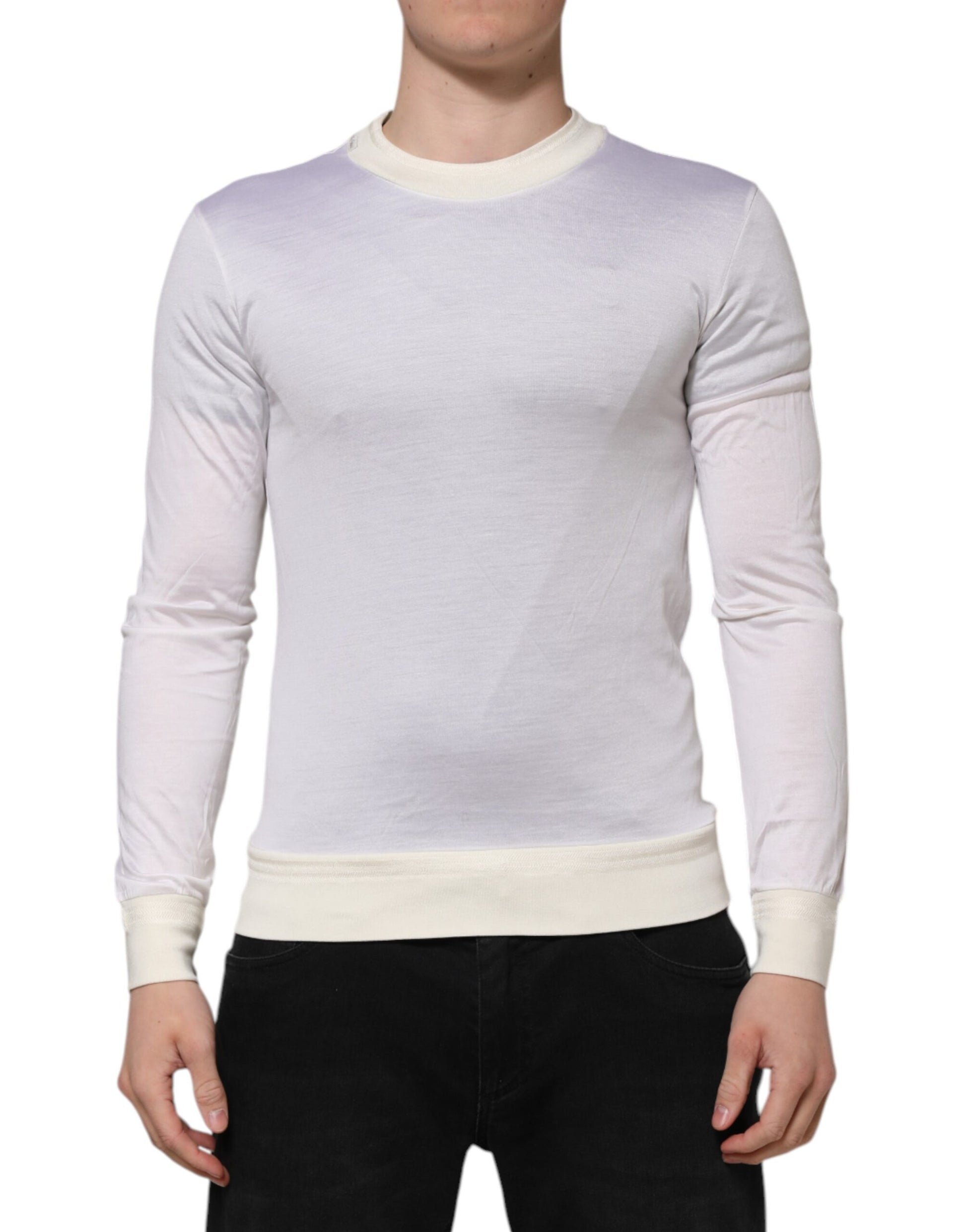 Dolce & Gabbana White Long Sleeve T-Shirt for Men alternate view