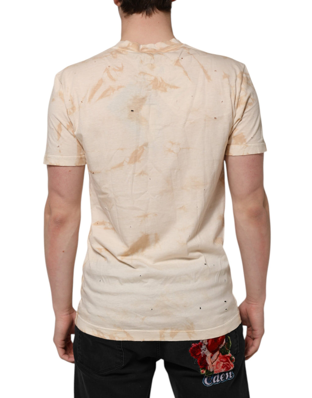 Dolce & Gabbana Beige T-Shirt for Men side view