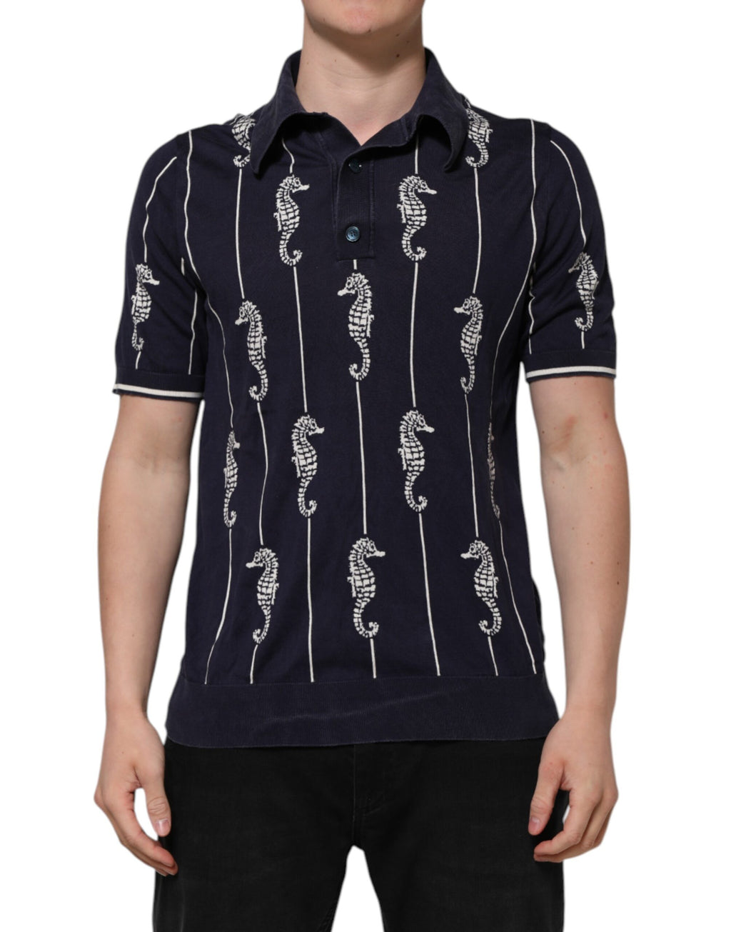 Dolce & Gabbana Blue Polo Shirt for Men