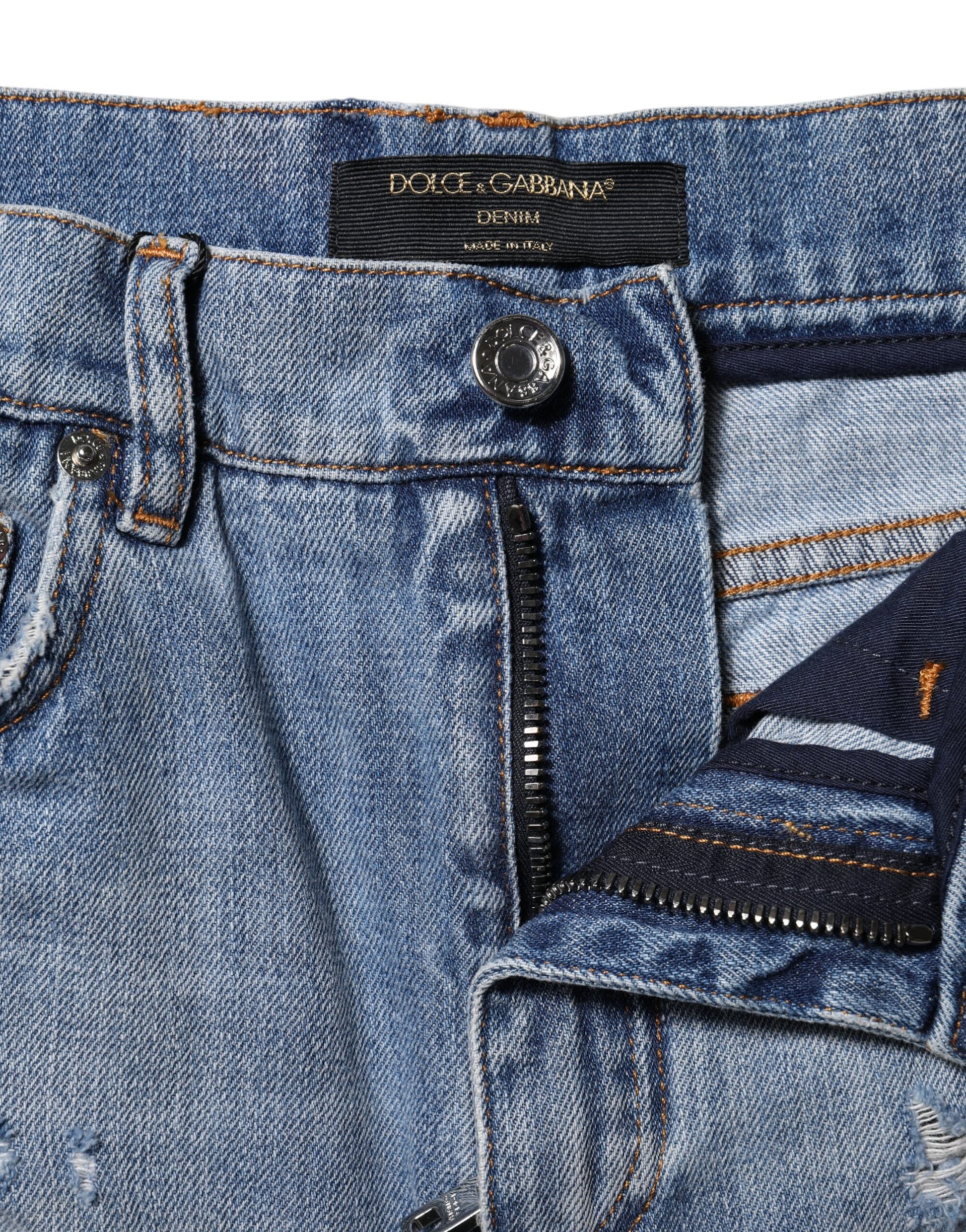 Dolce & Gabbana Blue Shorts for Women side view