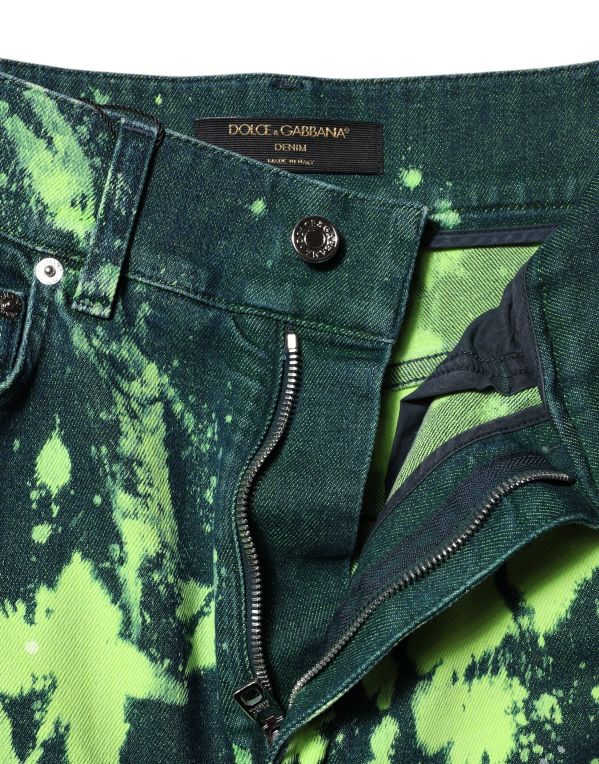 Dolce & Gabbana Green Skinny Jeans for Women side view