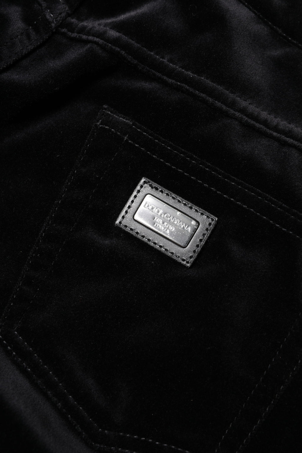Jeans Capri Courtes Skinny en Coton Noir Dolce & Gabbana
