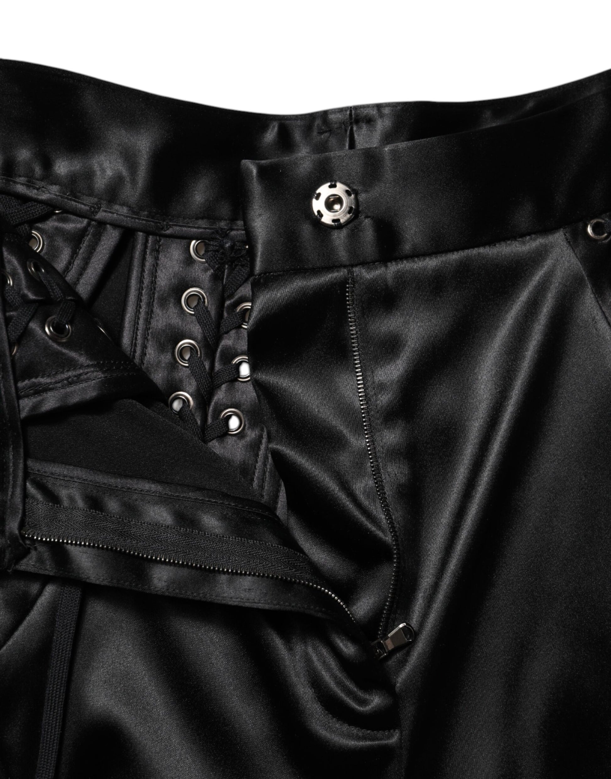 Dolce & Gabbana Black Skinny Pants for Women side view