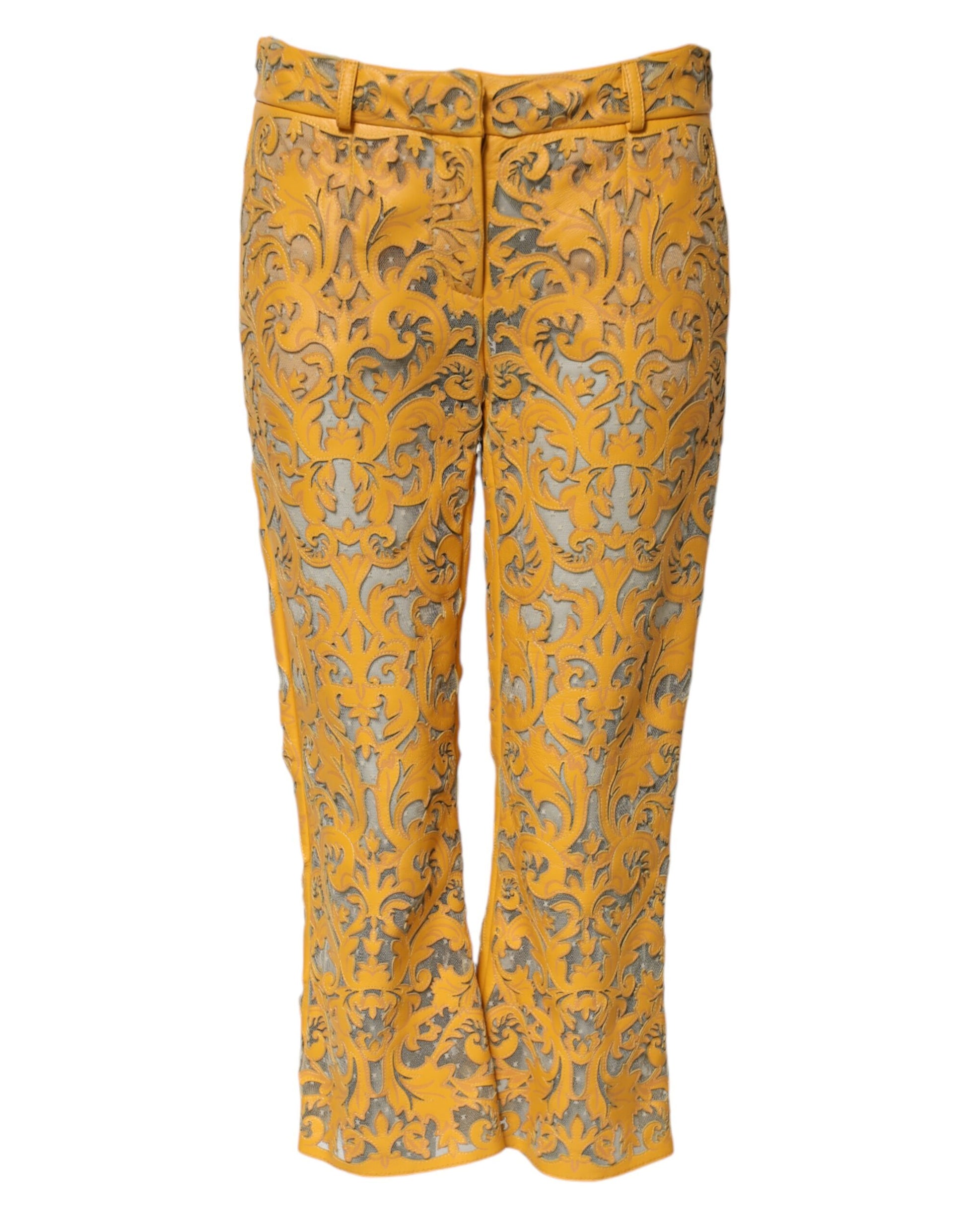 Dolce & Gabbana Yellow Cropped Pants for Women alternate view