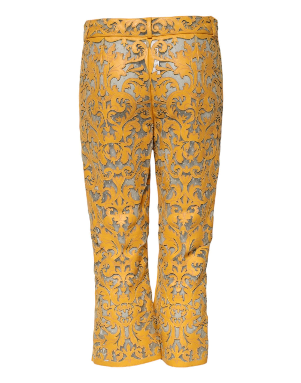Dolce & Gabbana Yellow Cropped Pants for Women detail view