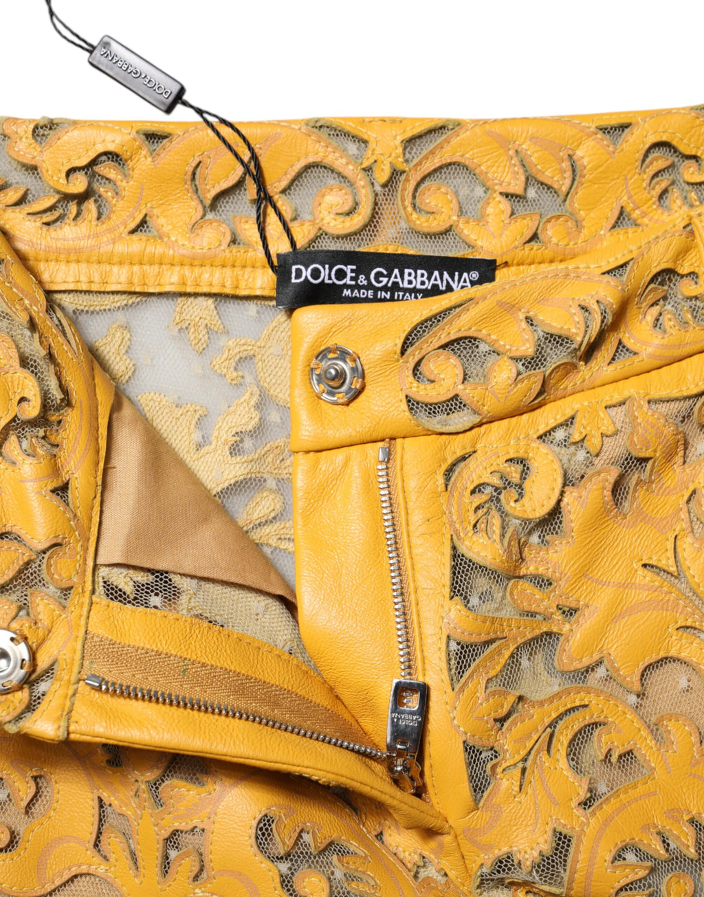 Dolce & Gabbana Yellow Cropped Pants for Women side view