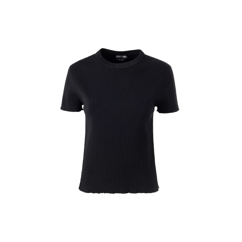 T-shirt en soie noire Tom Ford