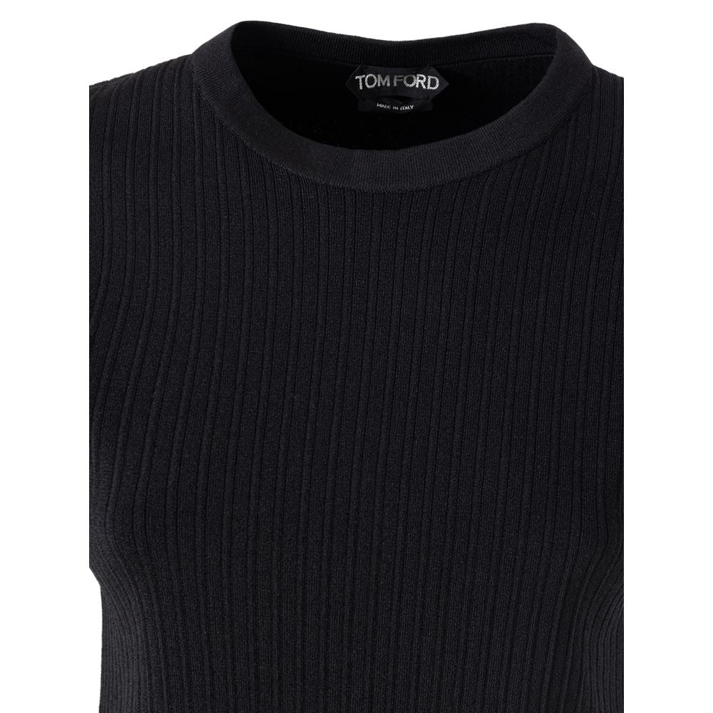 T-shirt en soie noire Tom Ford