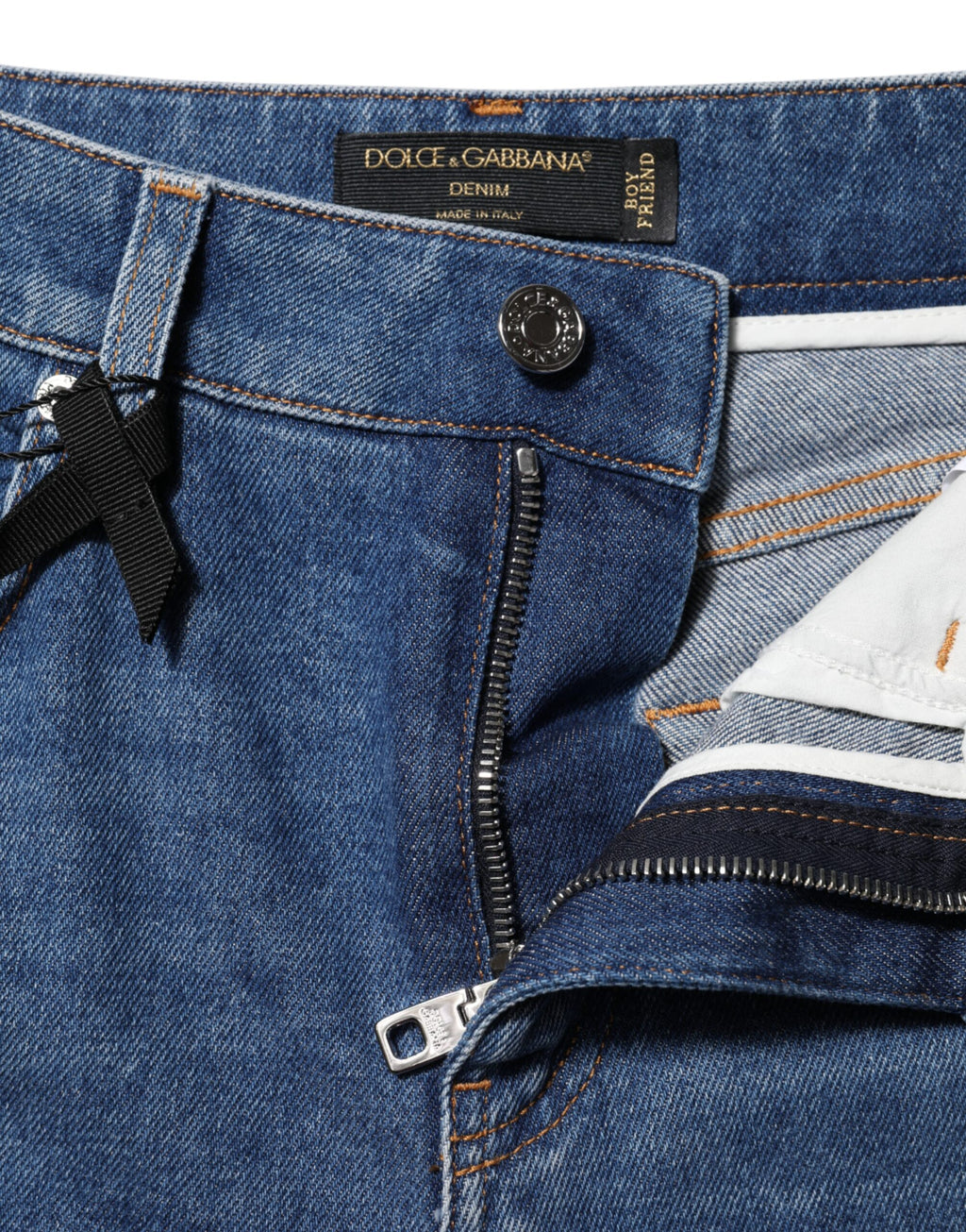 Dolce & Gabbana Blue High Waisted Jeans for Women side view