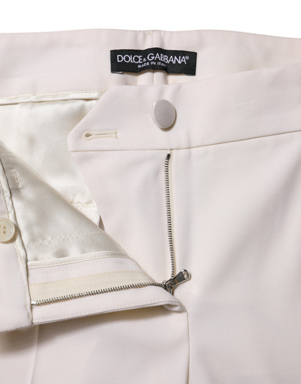 Dolce & Gabbana White Dress Pants for Women side view