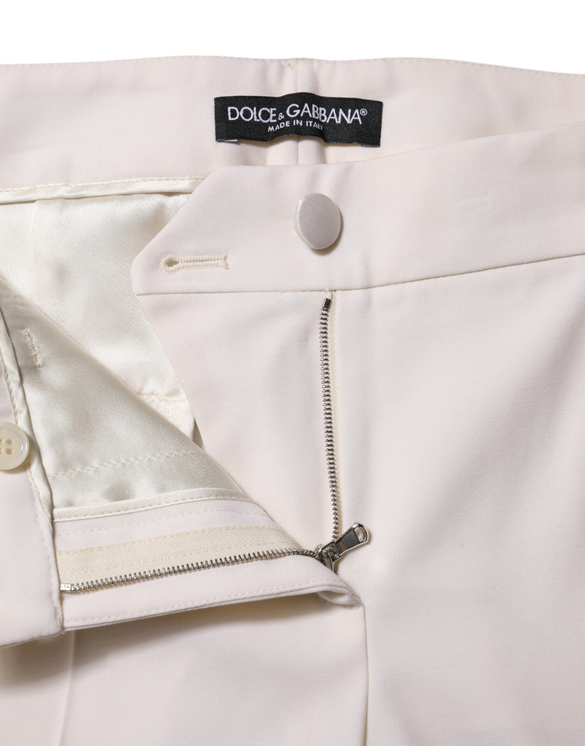 Dolce & Gabbana White Dress Pants for Women side view