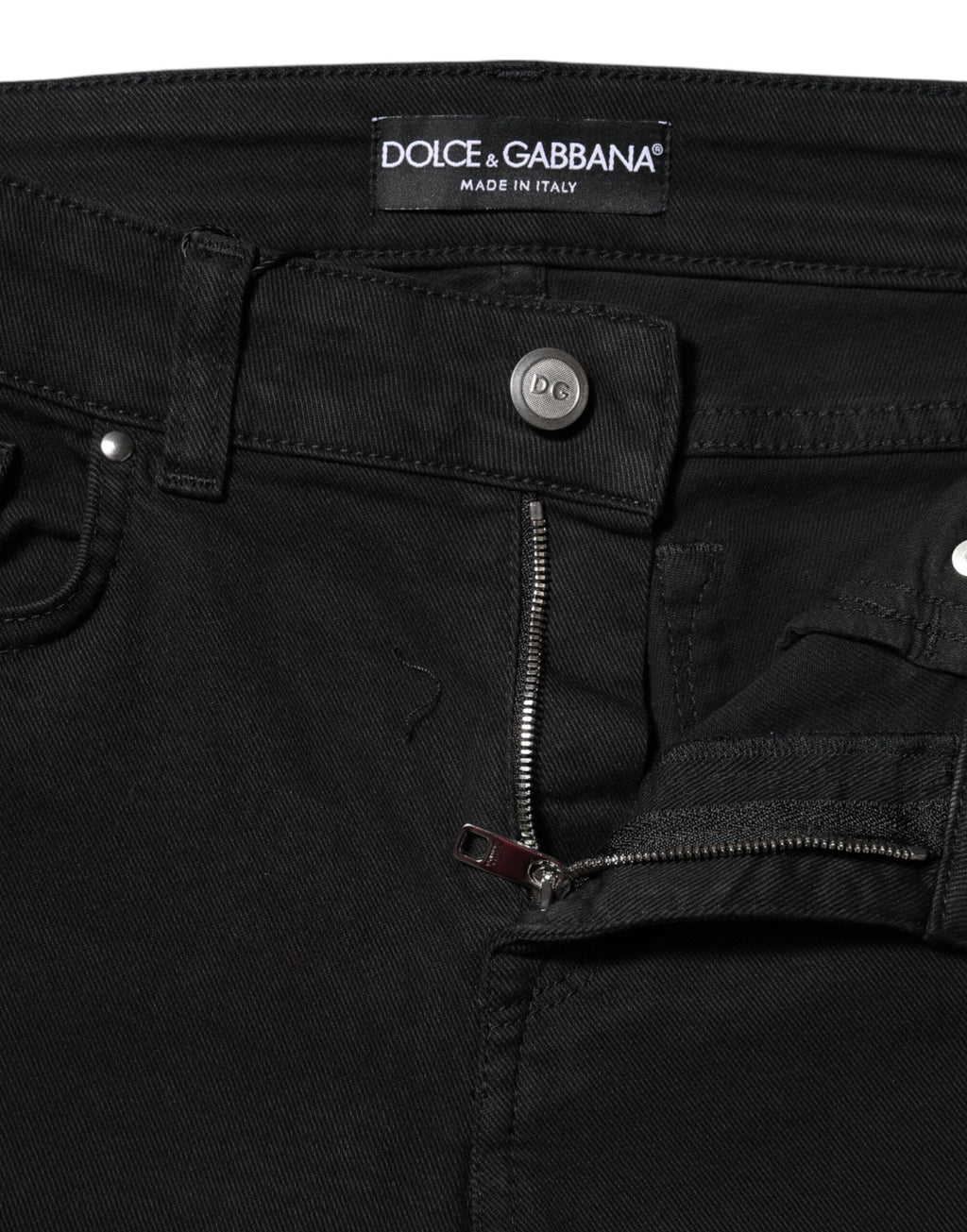 Dolce & Gabbana Black Skinny Jeans for Women detail view