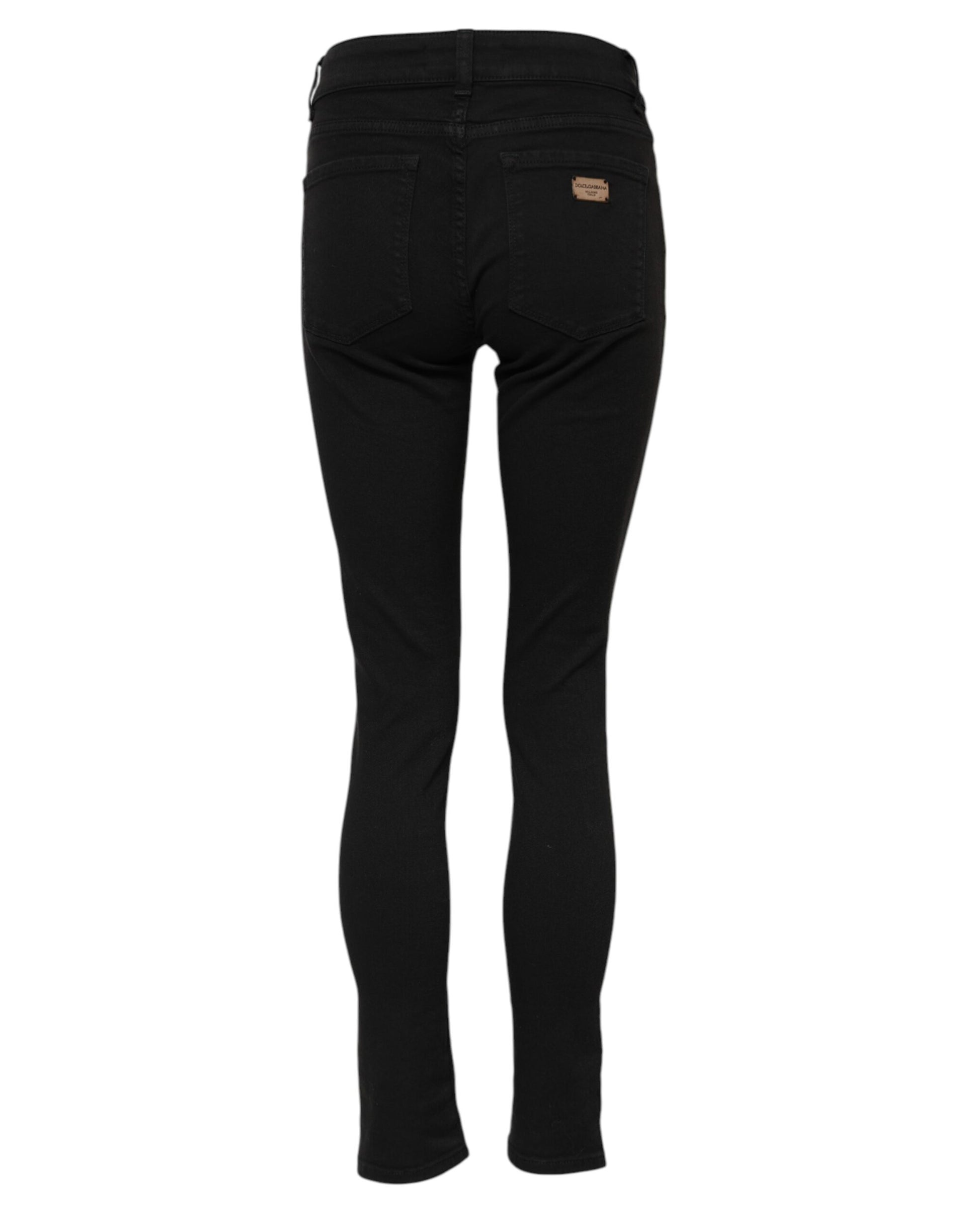 Dolce & Gabbana Black Skinny Jeans for Women side view