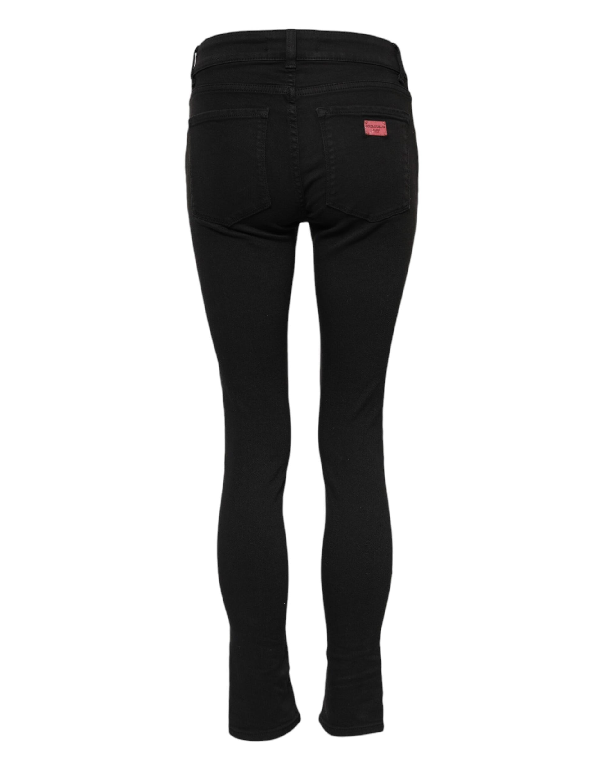 Dolce & Gabbana Black Skinny Jeans for Women detail view