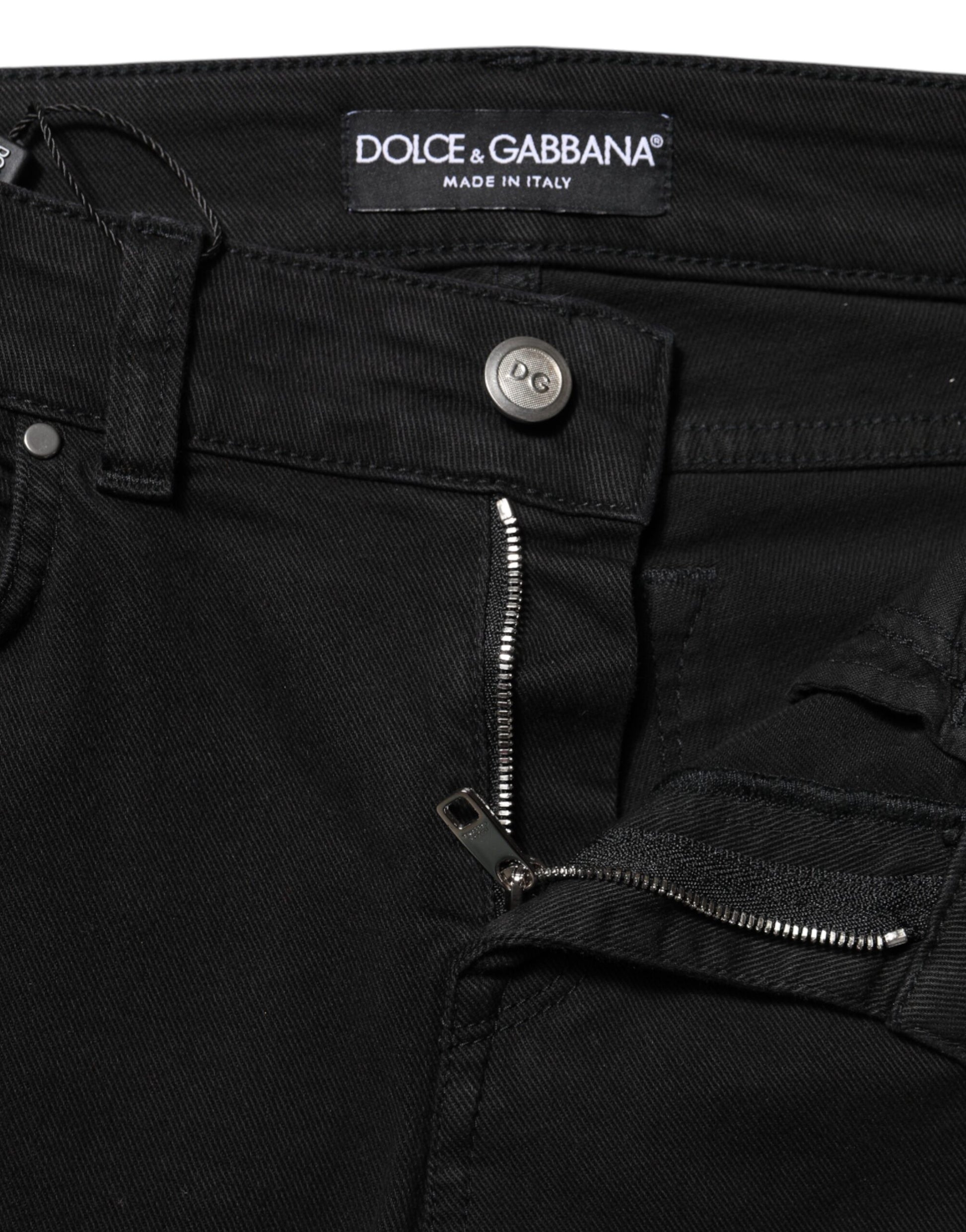 Dolce & Gabbana Black Skinny Jeans for Women side view
