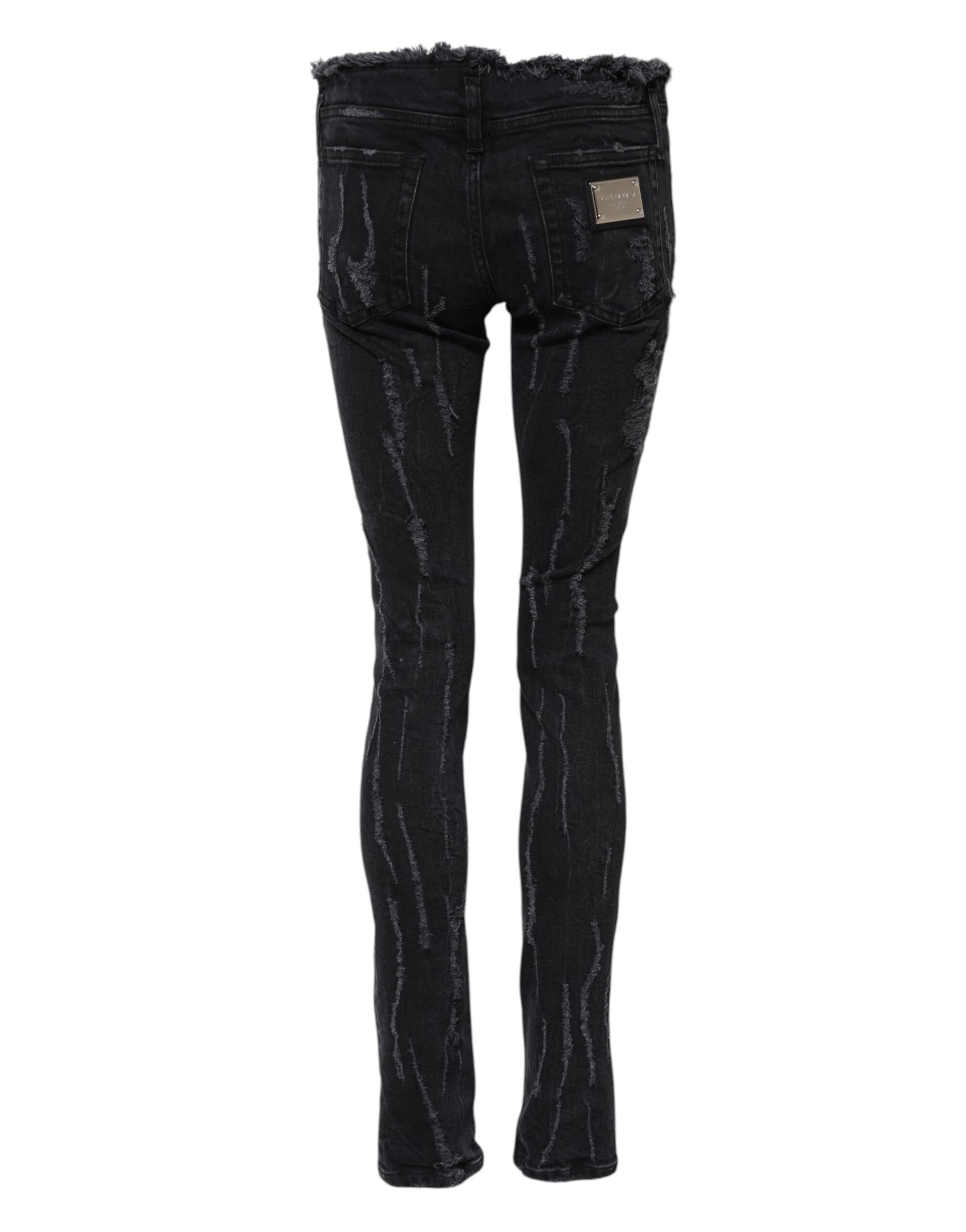 Dolce & Gabbana Black Skinny Jeans for Women detail view