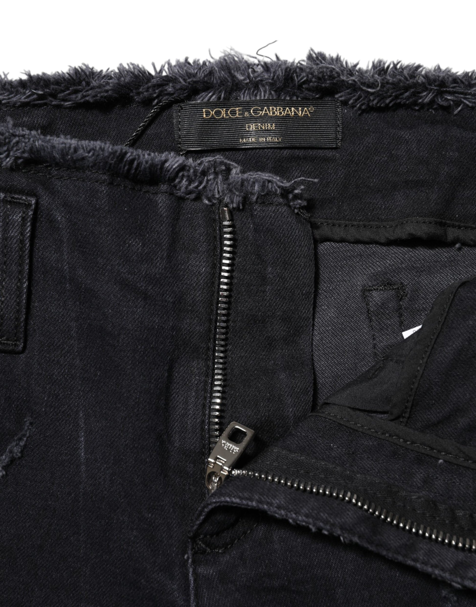 Dolce & Gabbana Black Skinny Jeans for Women side view
