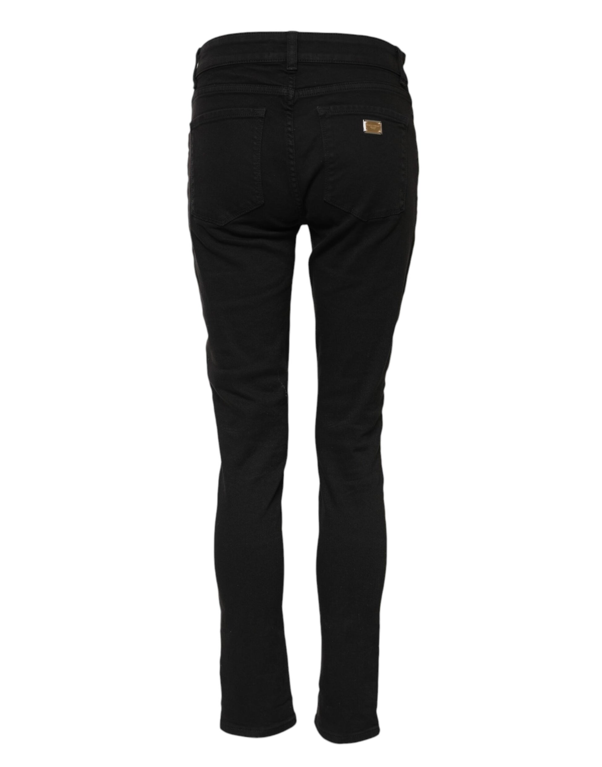 Dolce & Gabbana Black Skinny Jeans for Women detail view