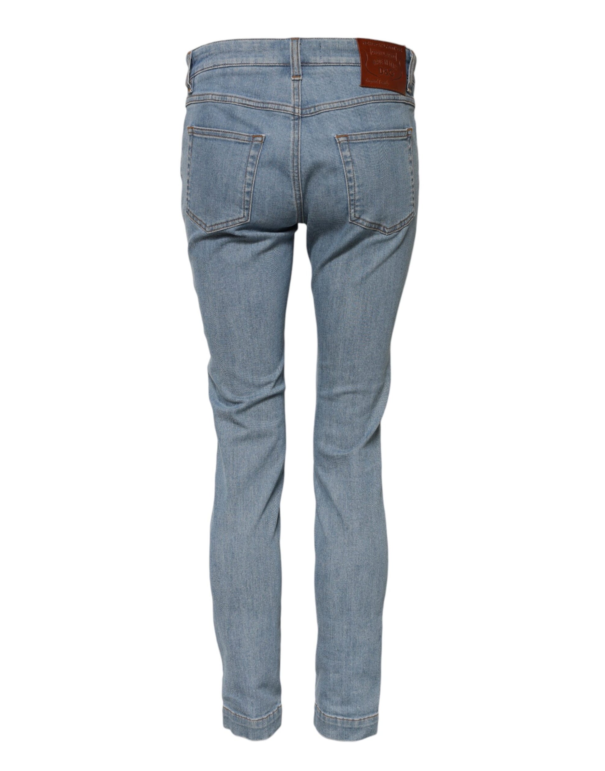 Dolce & Gabbana Blue Skinny Jeans for Women detail view