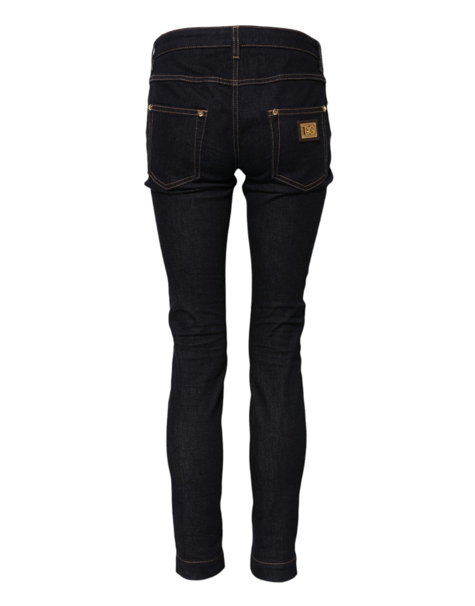 Dolce & Gabbana Blue Skinny Jeans for Women detail view