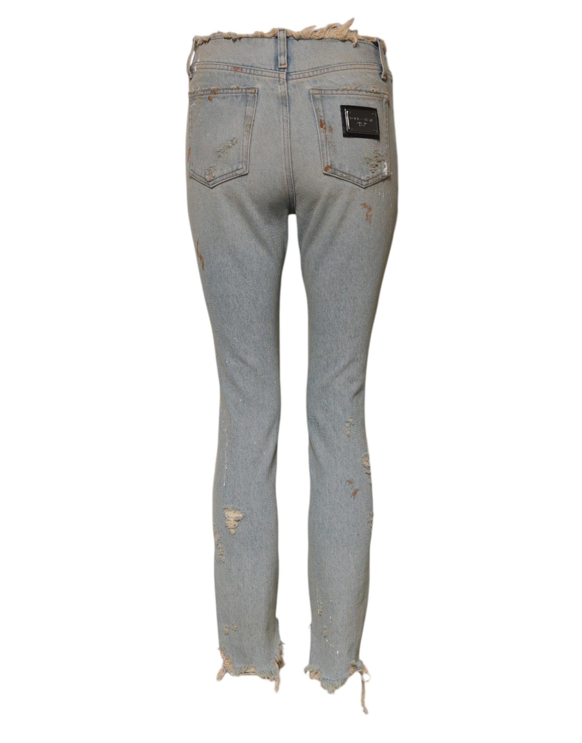 Dolce & Gabbana Blue Skinny Jeans for Women detail view