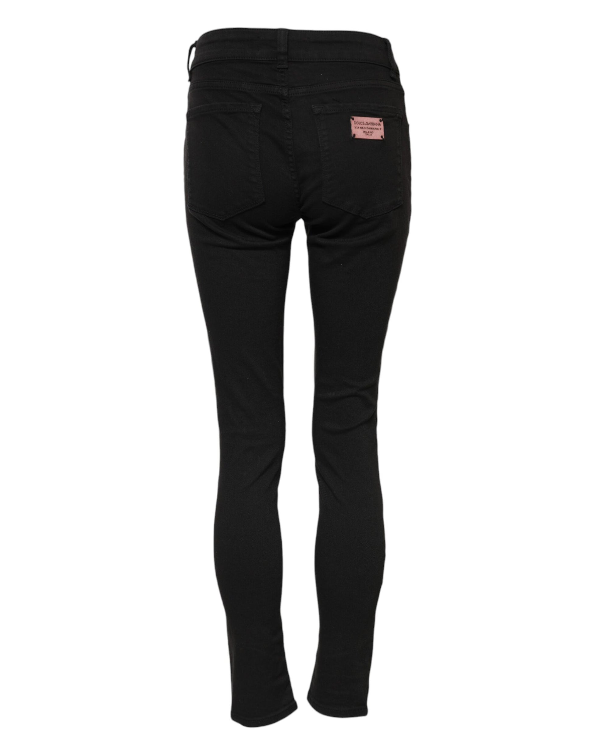 Dolce & Gabbana Black Skinny Jeans for Women detail view