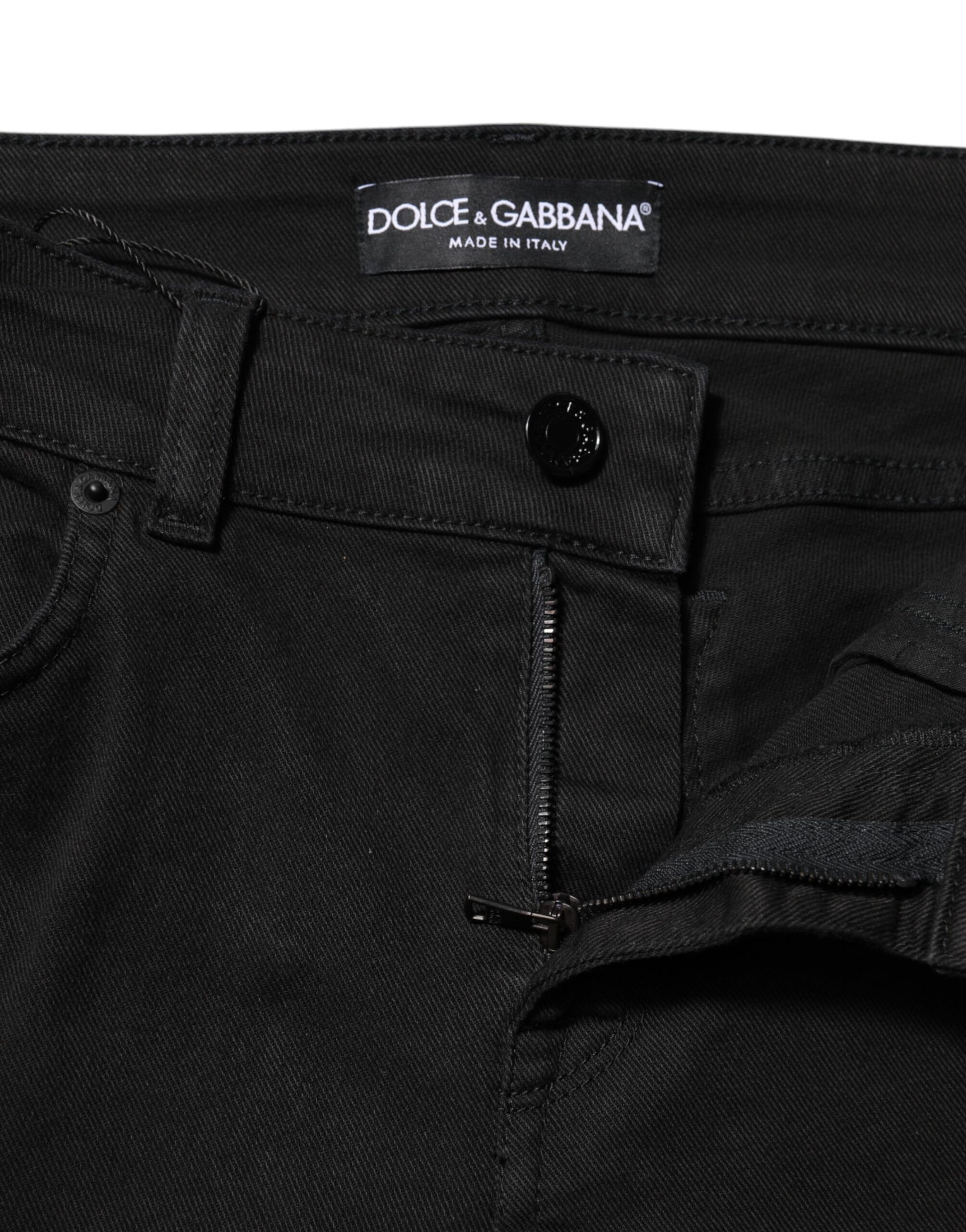 Dolce & Gabbana Black Skinny Jeans for Women side view