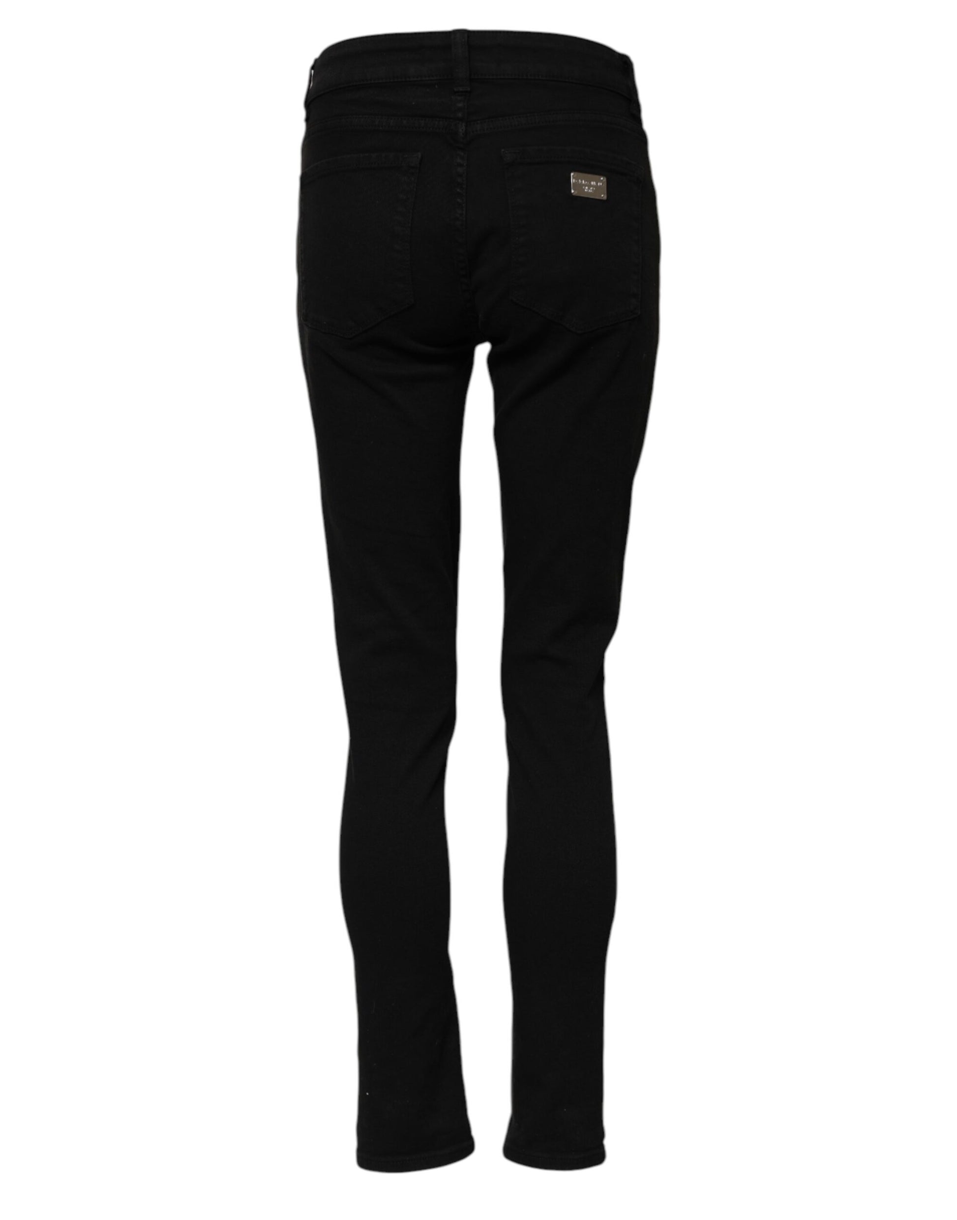 Dolce & Gabbana Black Skinny Jeans for Women detail view
