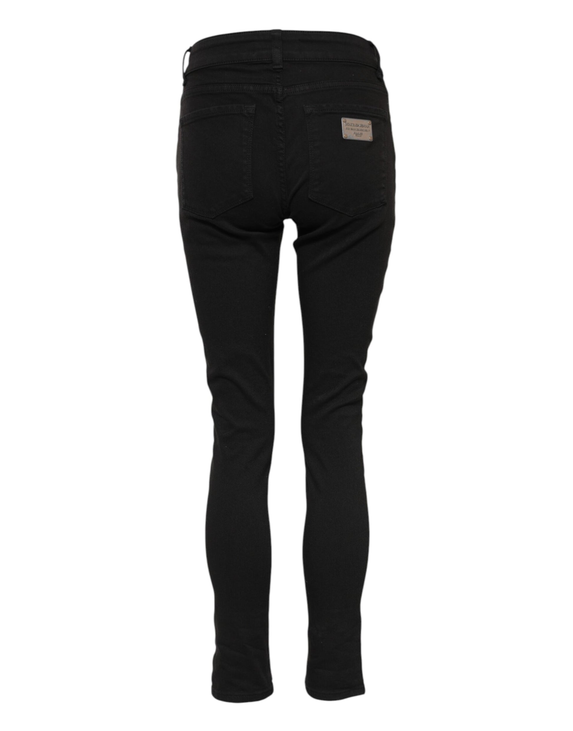 Dolce & Gabbana Black Skinny Jeans for Women detail view