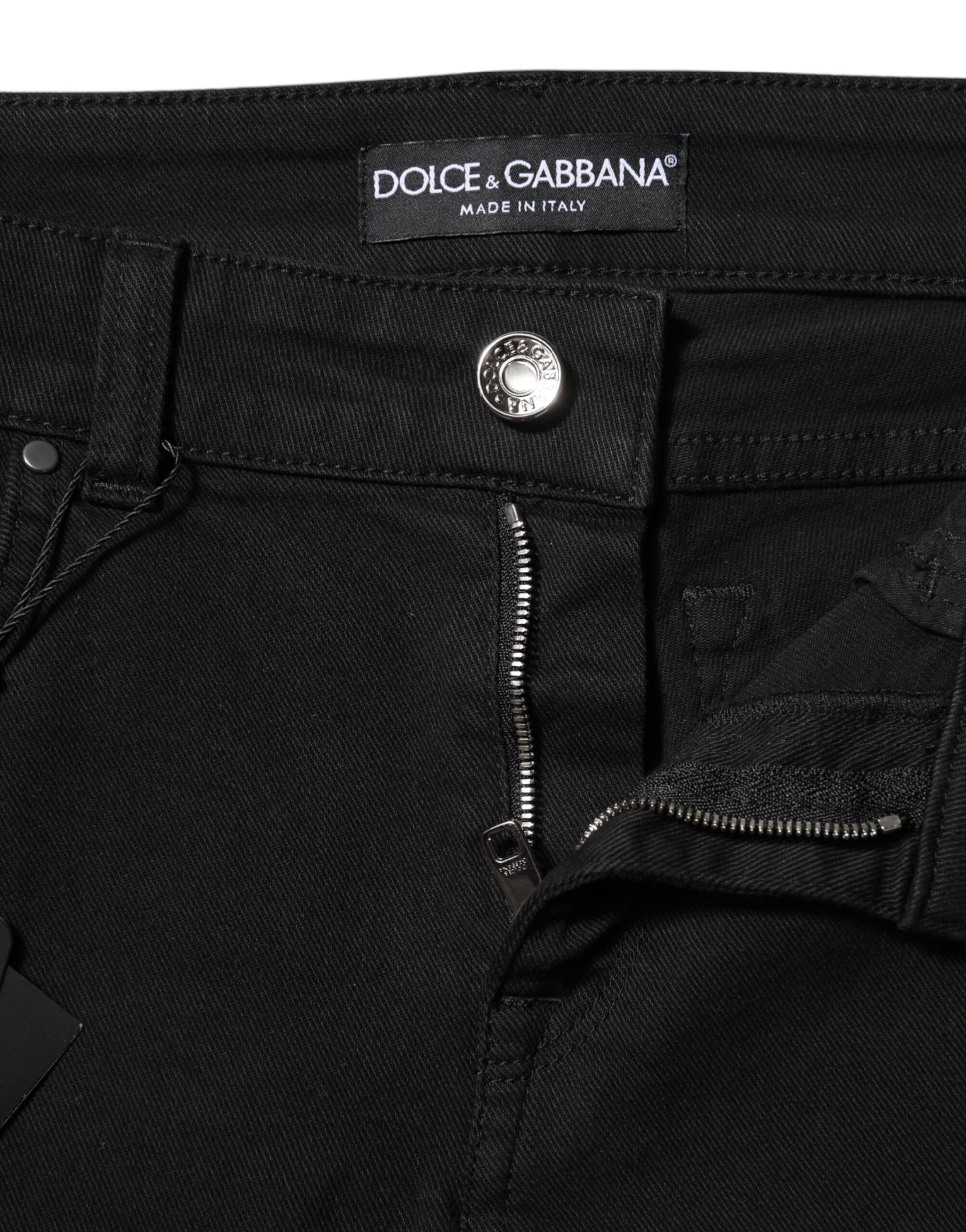 Dolce & Gabbana Black Skinny Jeans for Women side view