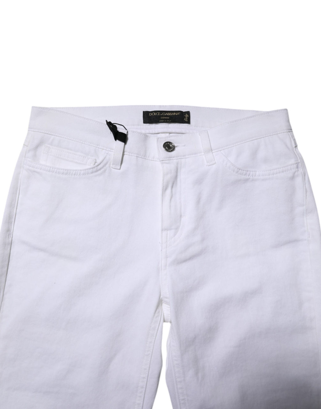Jean skinny Dolce & Gabbana GRACE blanc taille mi-haute