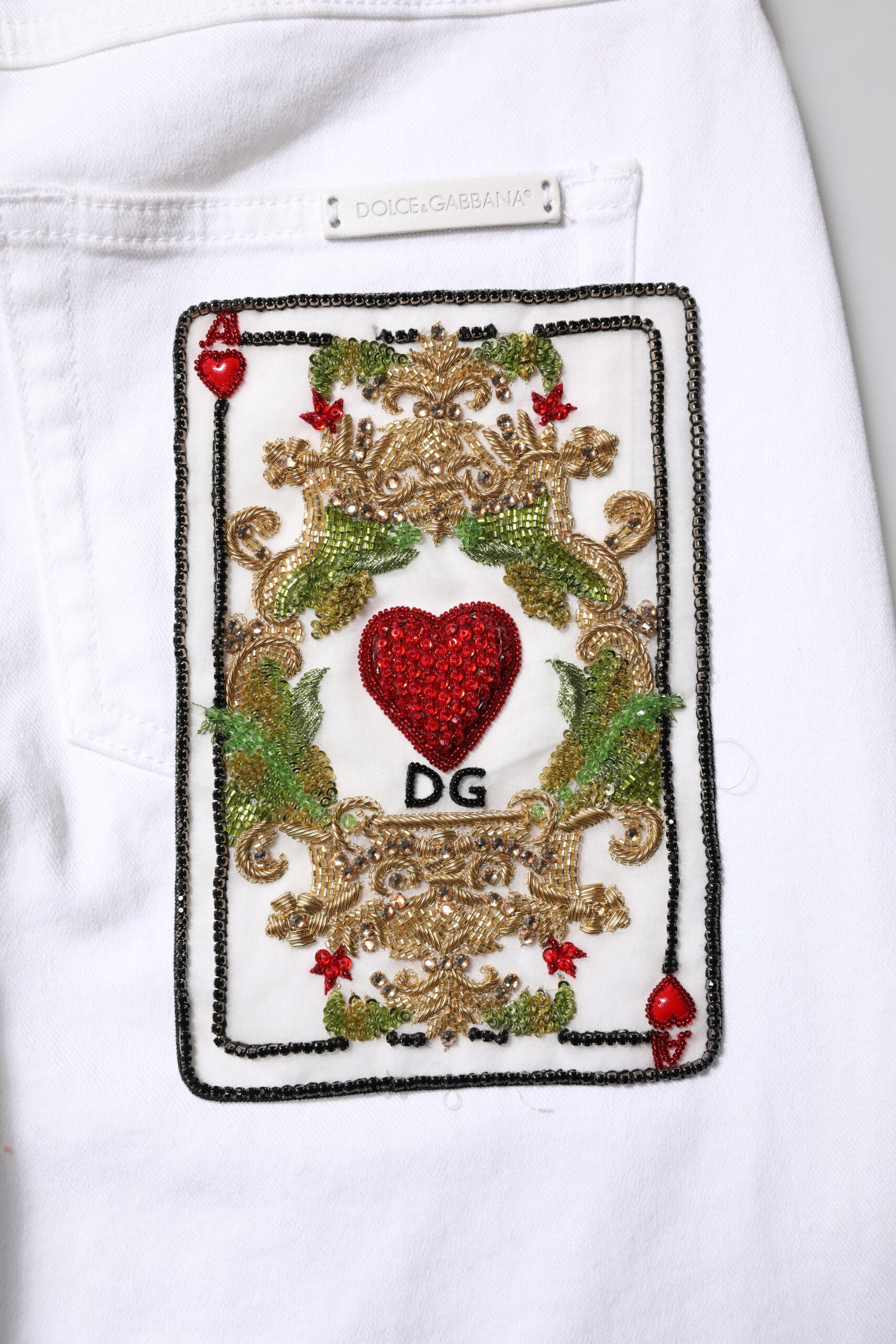 Jean skinny Dolce & Gabbana GRACE blanc taille mi-haute