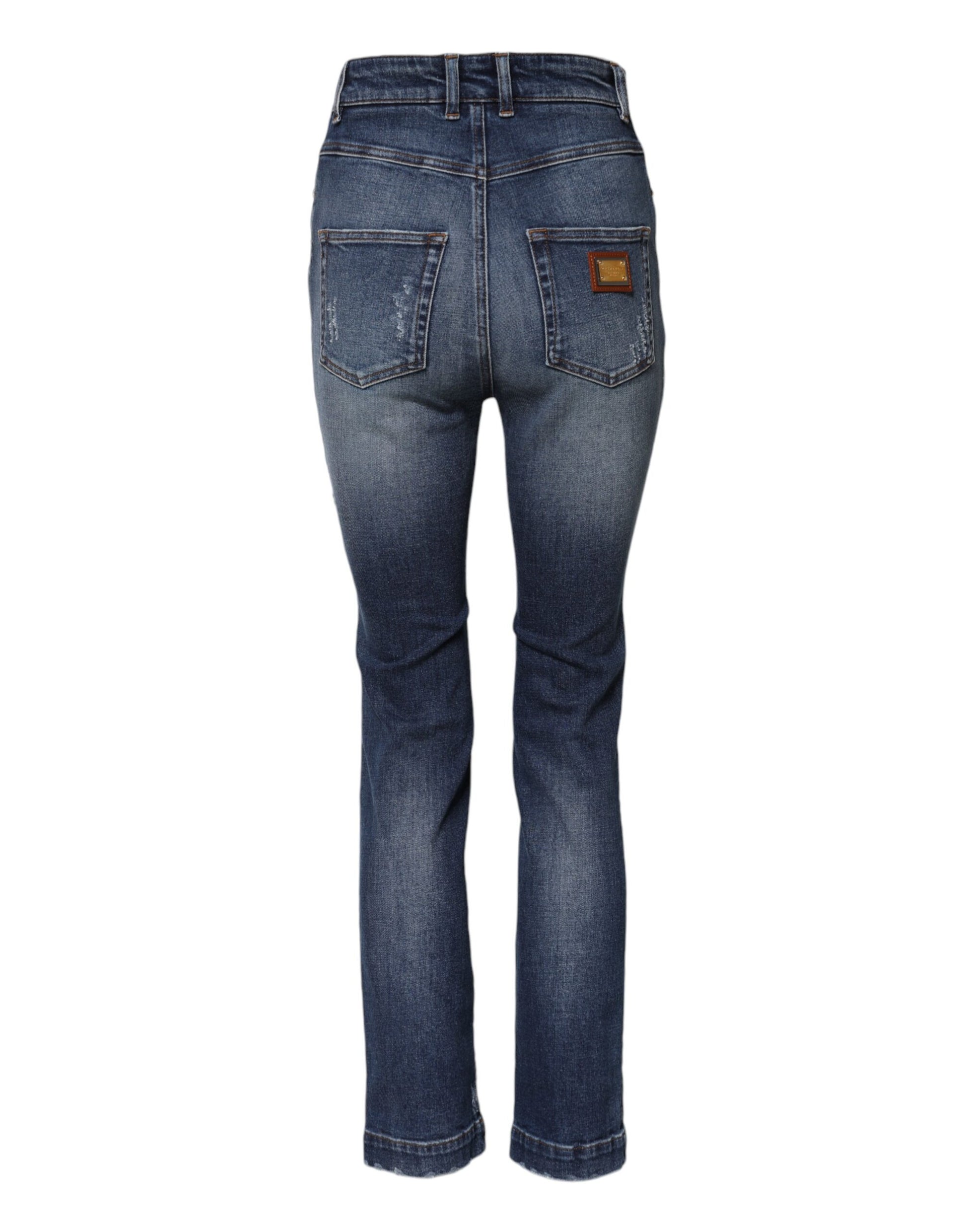 Dolce & Gabbana Blue Skinny Jeans for Women detail view