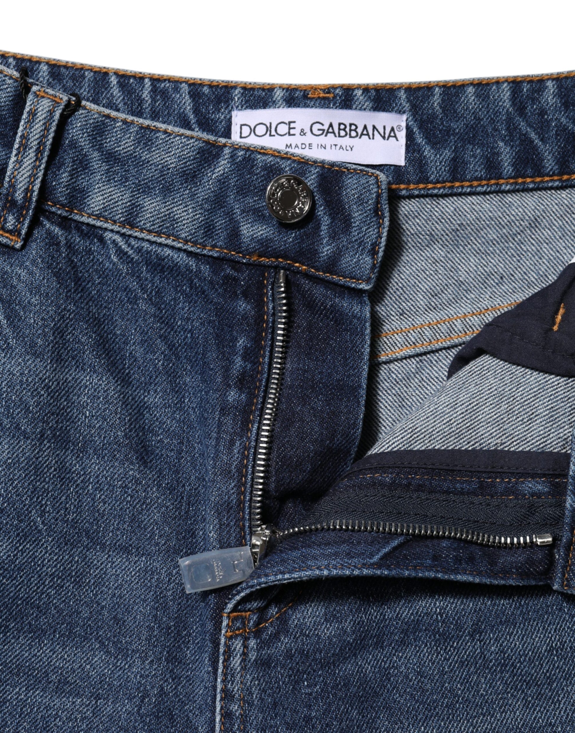 Dolce & Gabbana Blue Bootcut Jeans for Women side view