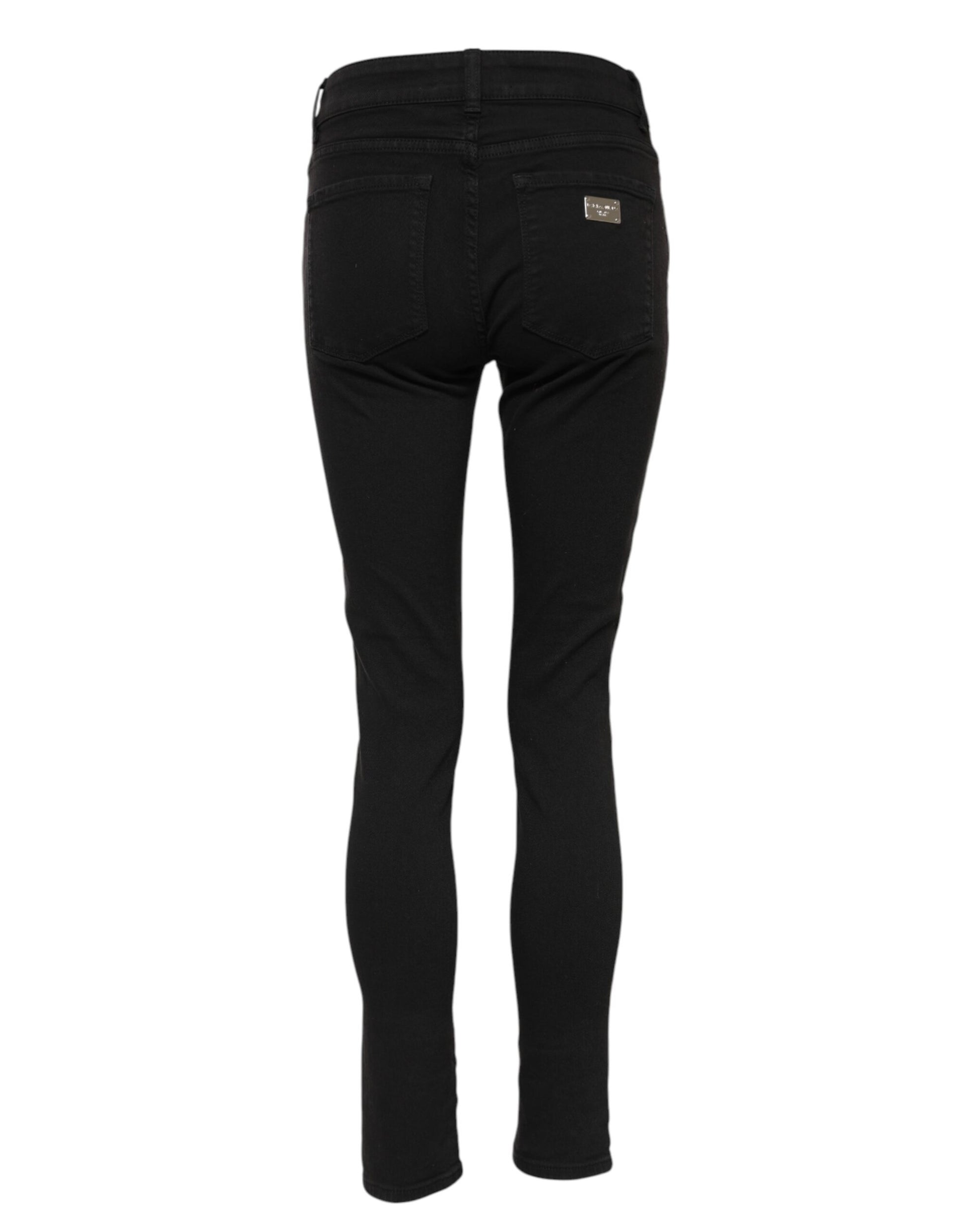 Dolce & Gabbana Black Skinny Jeans for Women detail view
