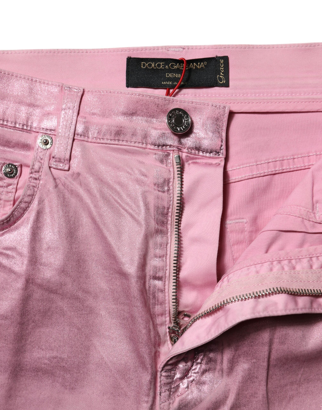 Dolce & Gabbana Pink Skinny Jeans for Women side view