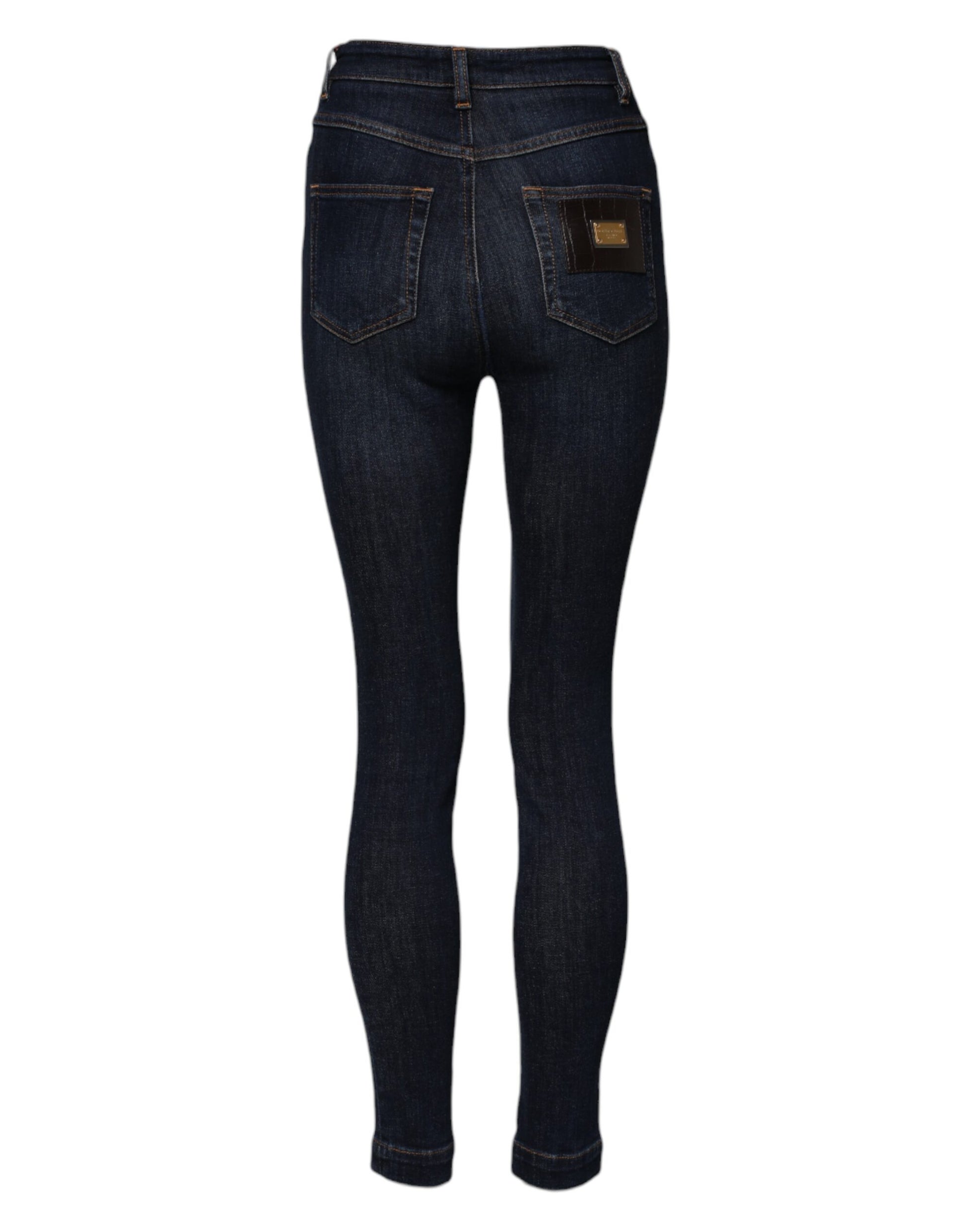 Dolce & Gabbana Blue Skinny Jeans for Women detail view
