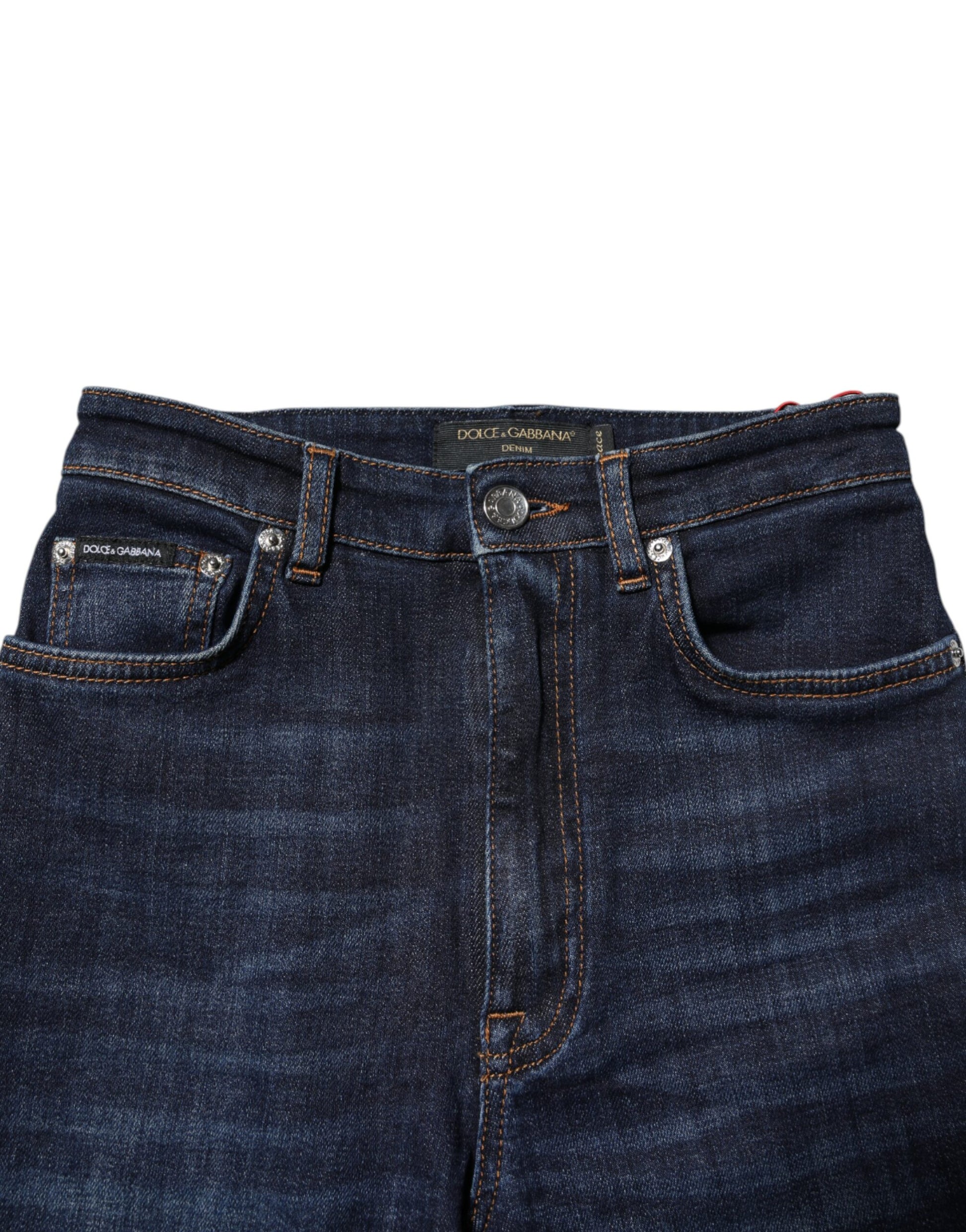 Dolce & Gabbana Blue Skinny Jeans for Women side view