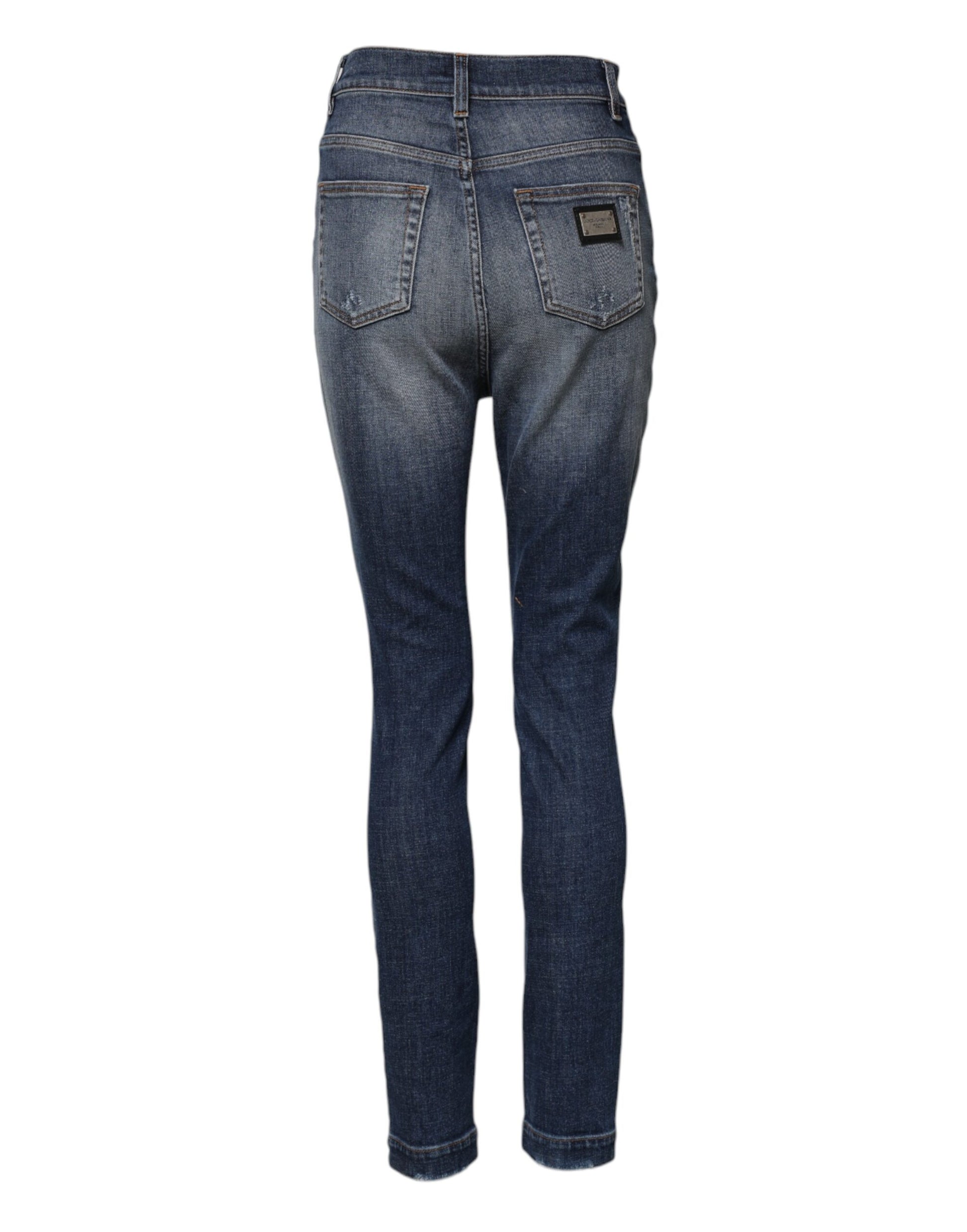 Dolce & Gabbana Blue Skinny Jeans for Women detail view