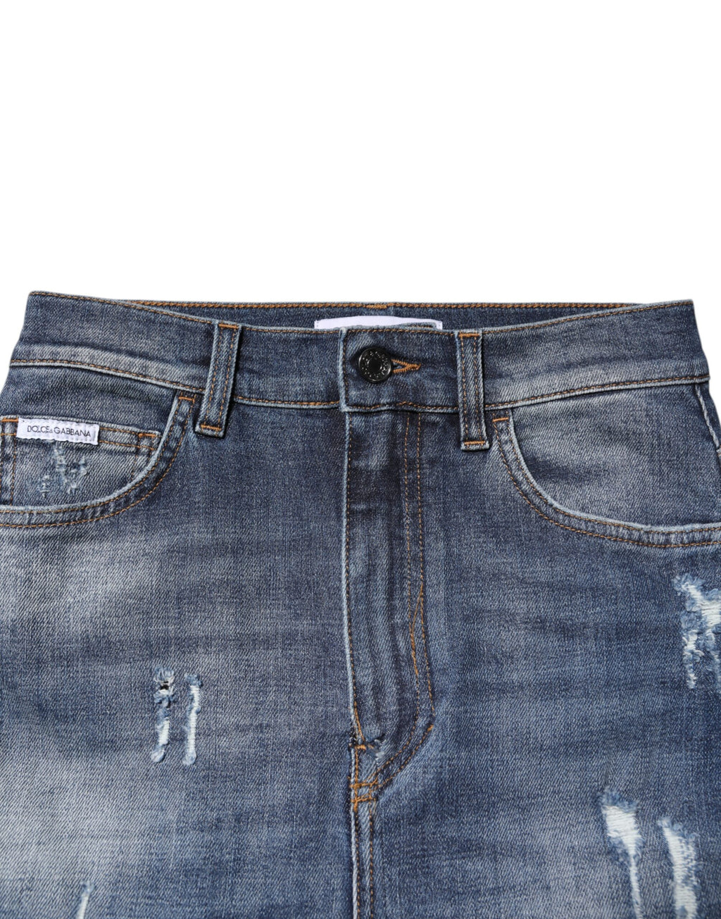Dolce & Gabbana Blue Skinny Jeans for Women side view