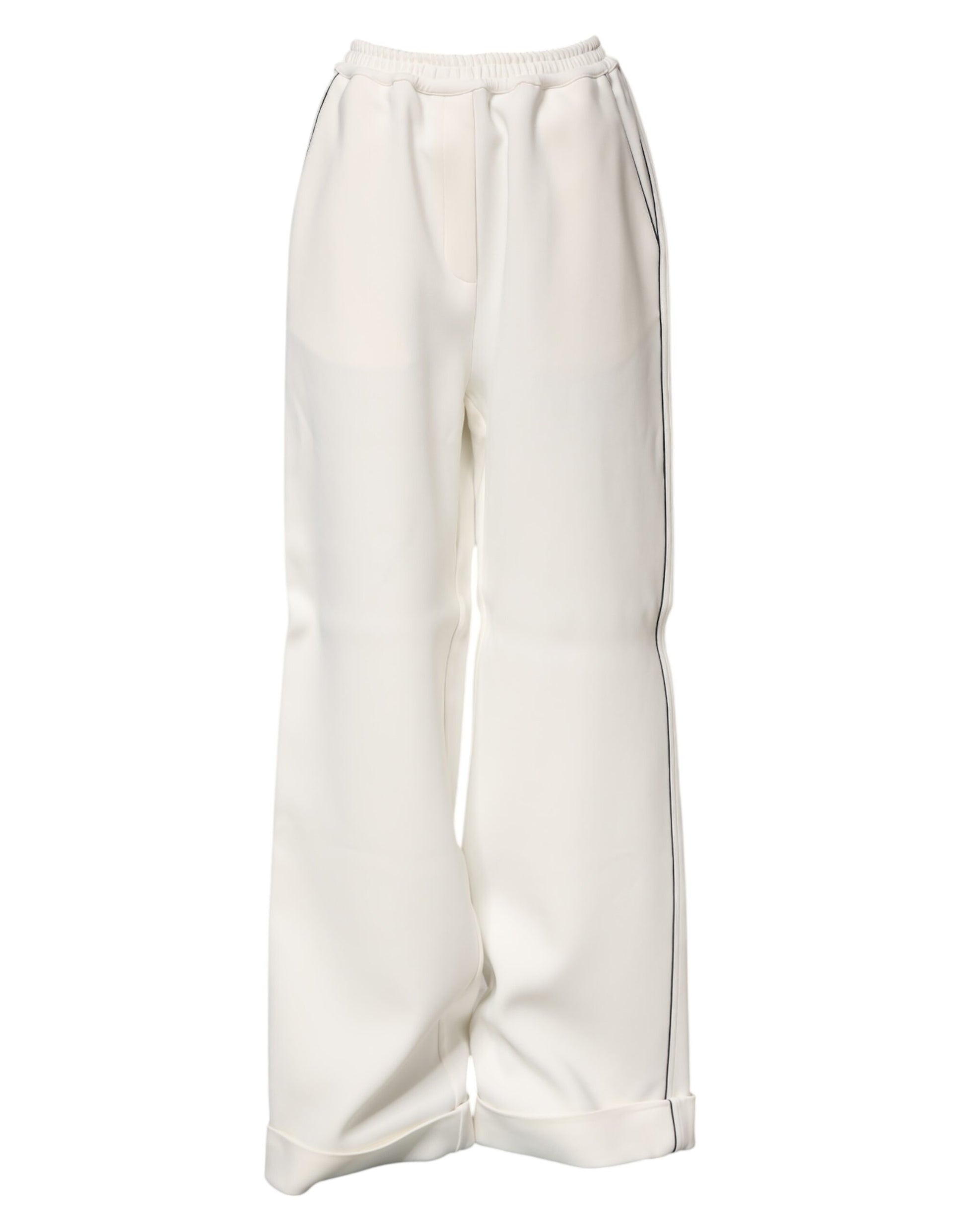 Pantalon ample Dolce & Gabbana blanc en viscose à enfiler