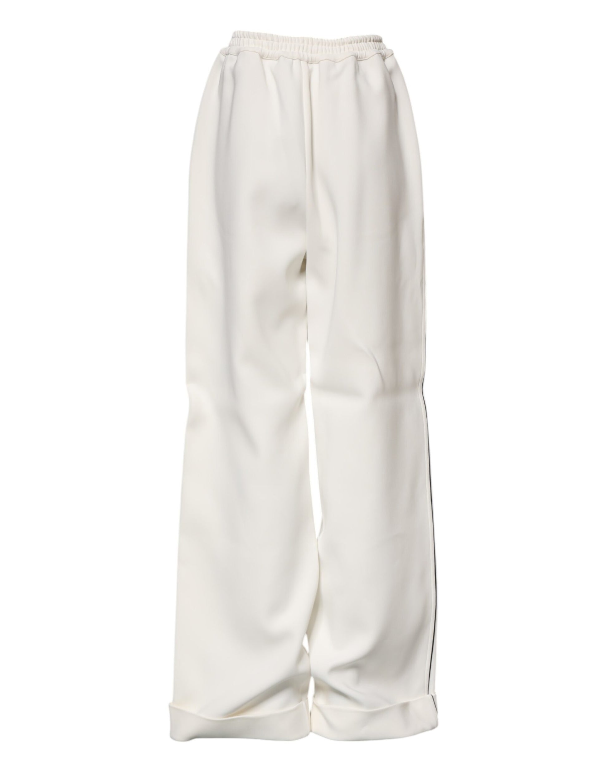 Pantalon ample Dolce & Gabbana blanc en viscose à enfiler