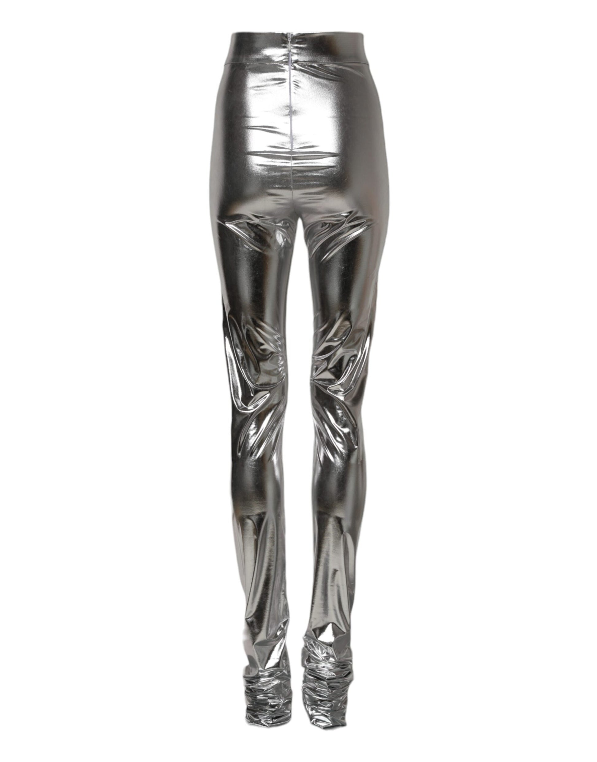 Dolce & Gabbana Silver Skinny Pants for Women detail view