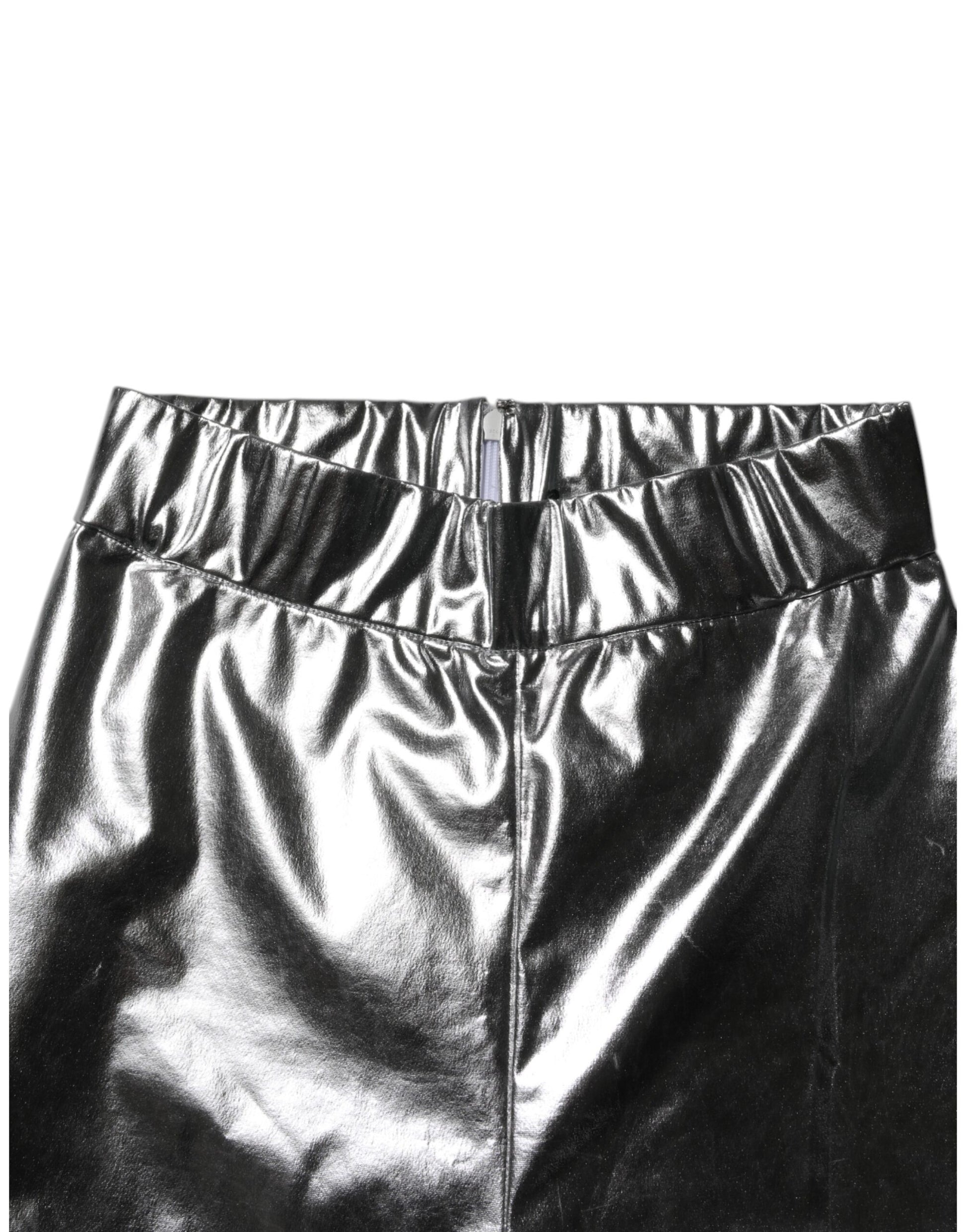 Dolce & Gabbana Silver Skinny Pants for Women side view