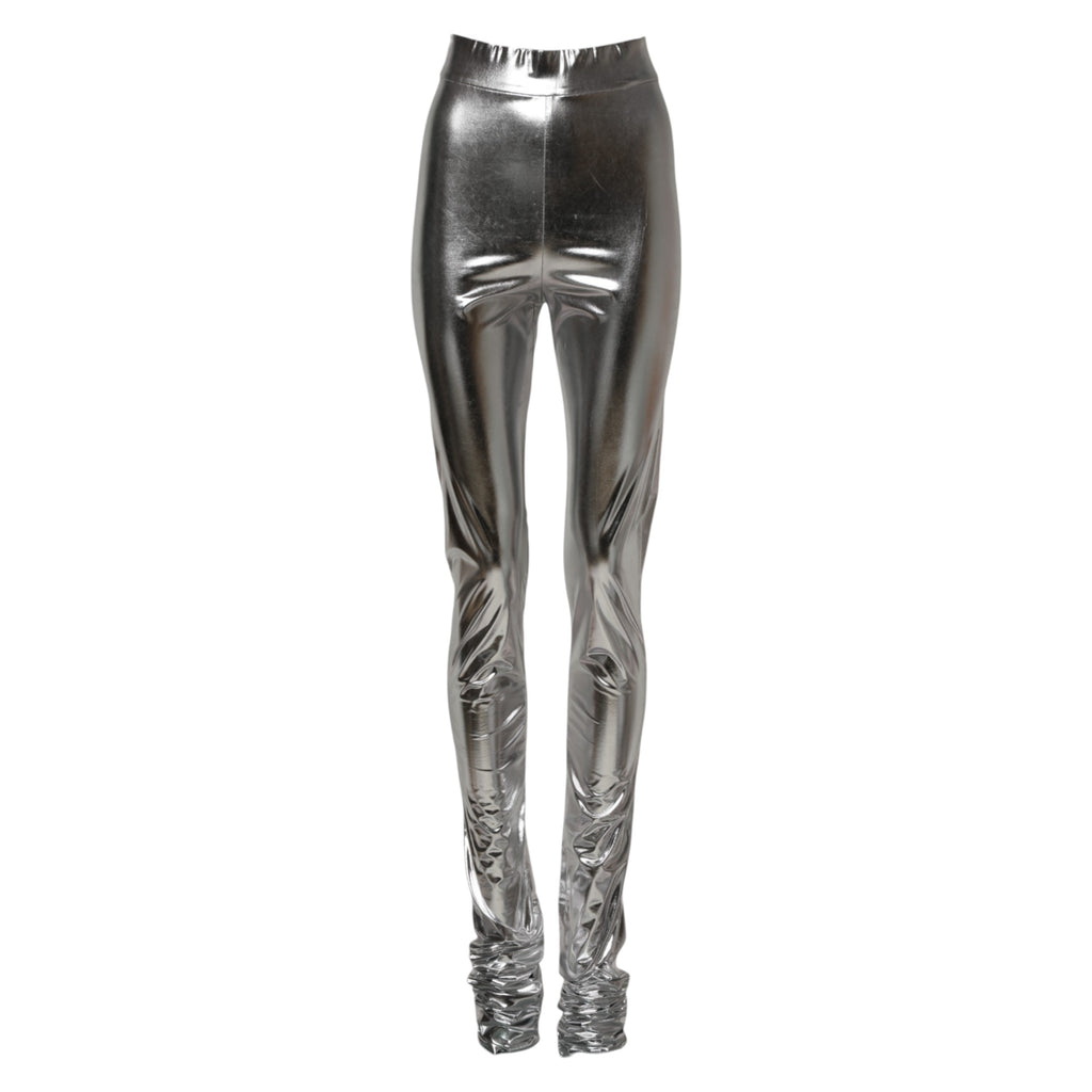 Dolce & Gabbana Silver Skinny Pants for Women additional view