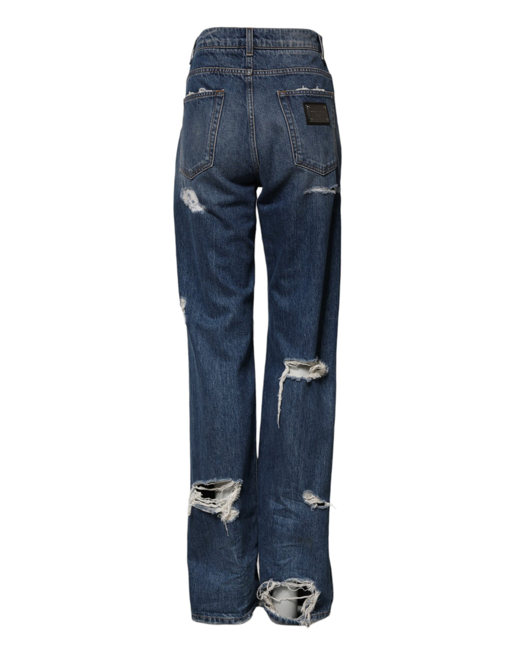 Dolce & Gabbana Blue Straight Leg Jeans for Women detail view